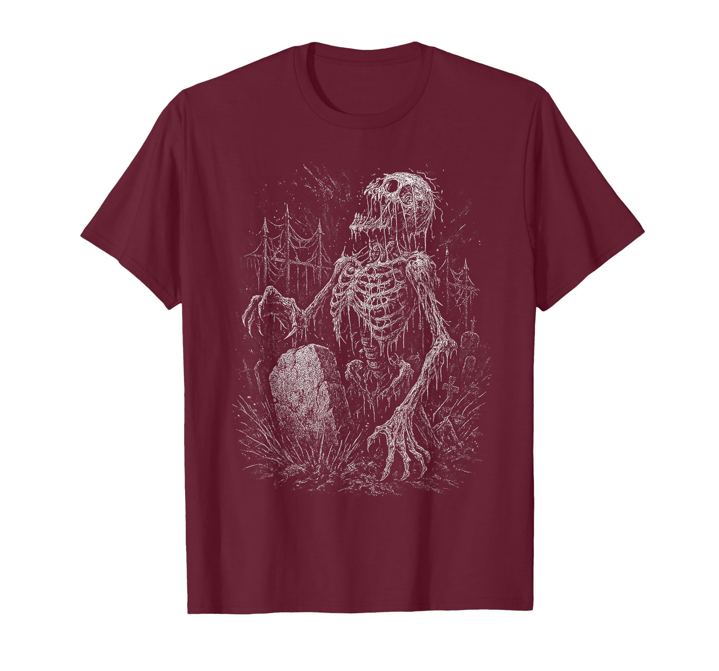 Zombie Skeleton Undead Horror Grave Goth Alt Alternative Art T-Shirt