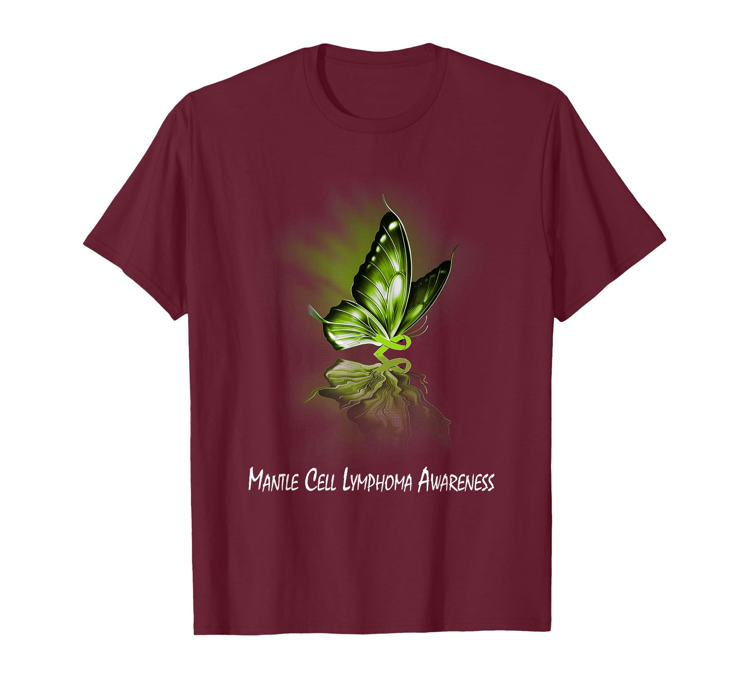 Butterfly Ribbon Mantle Cell Lymphoma Awareness T-Shirt