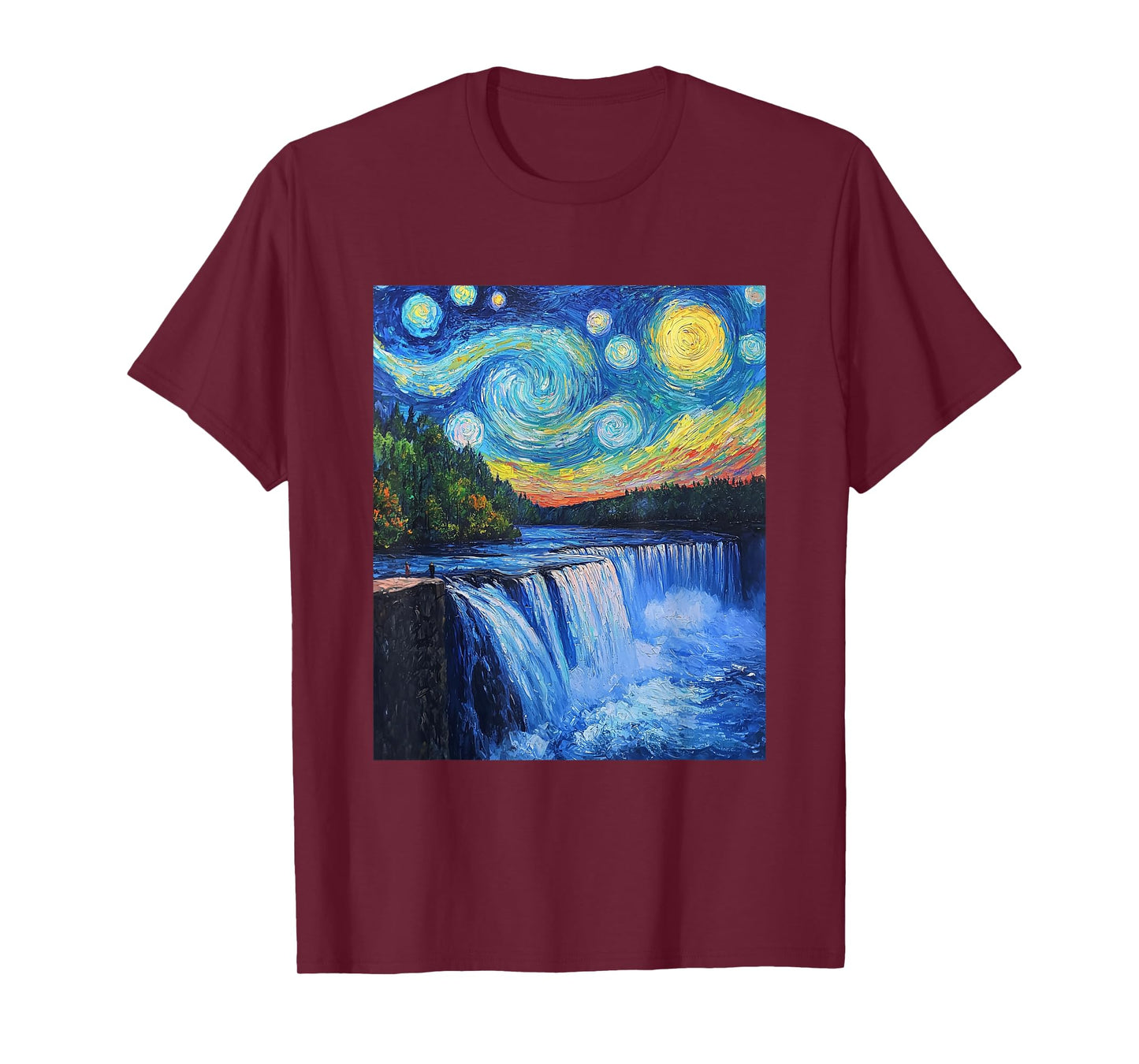 Niagara Falls - Van Gogh Style - Starry Night T-Shirt