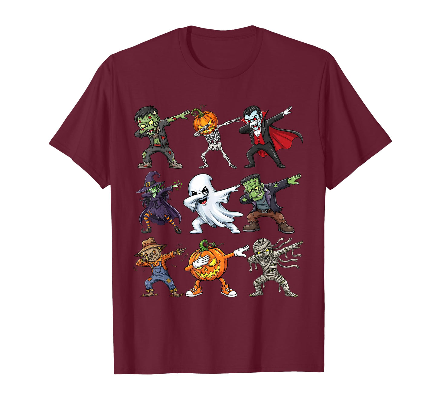 Dabbing Halloween Costume Skeleton Zombie Scary Pumpkin T-Shirt