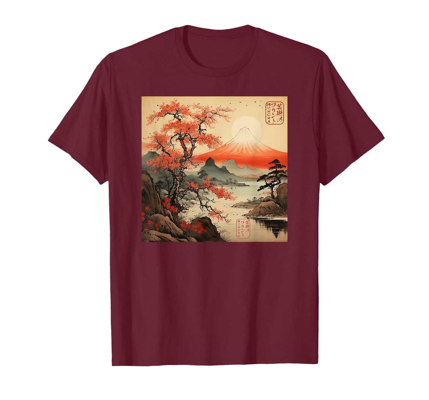 Ukiyo-e Sakura Mountain Japanese T-Shirt