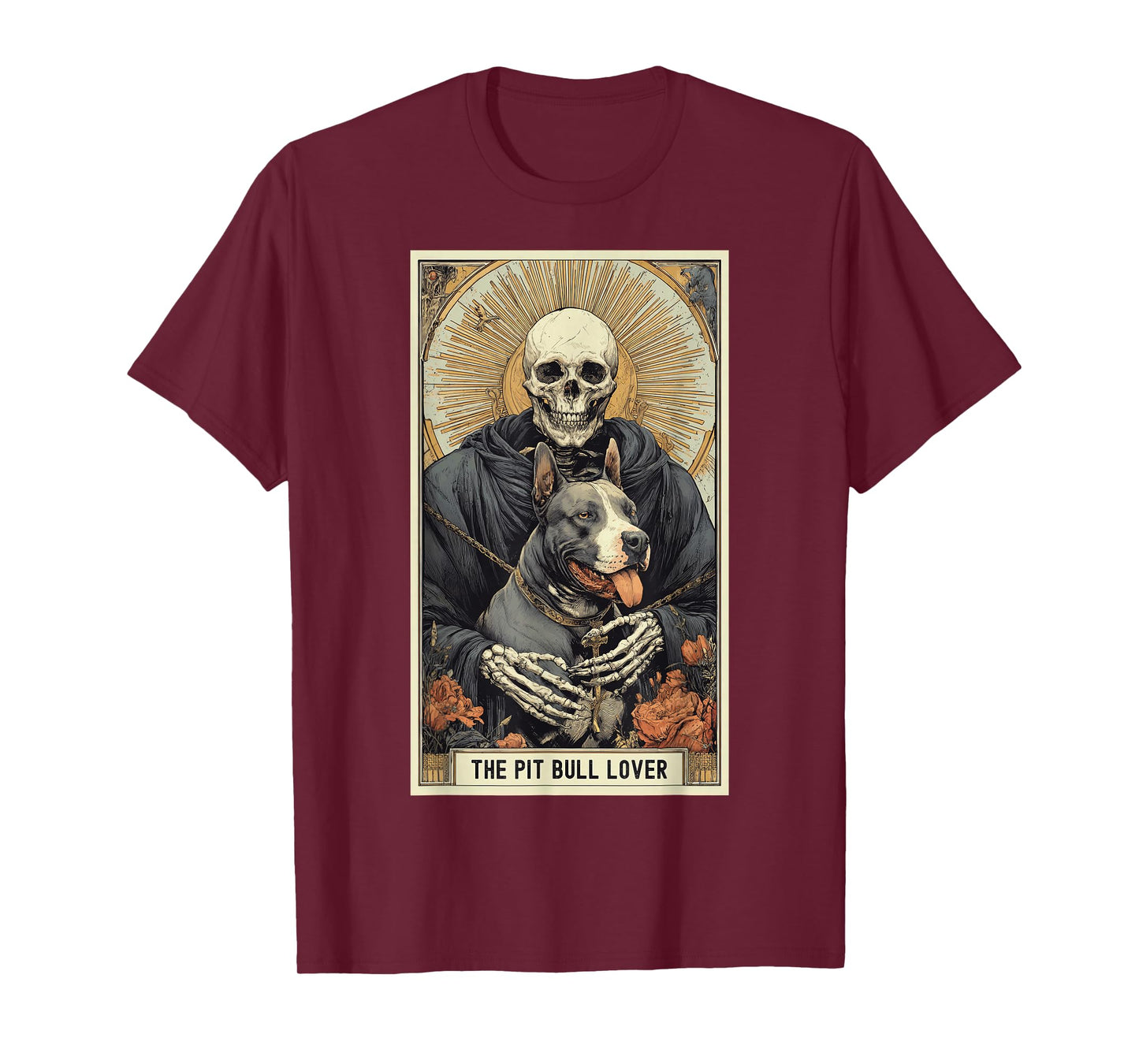 Pit Bull Lover Terrier Tarot Card Easy Last Minute Halloween T-Shirt