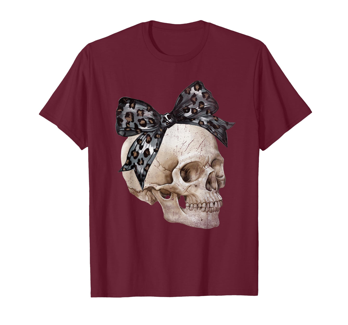 Skull Coquette Bow Halloween Spooky Season Womens Girls Kids T-Shirt