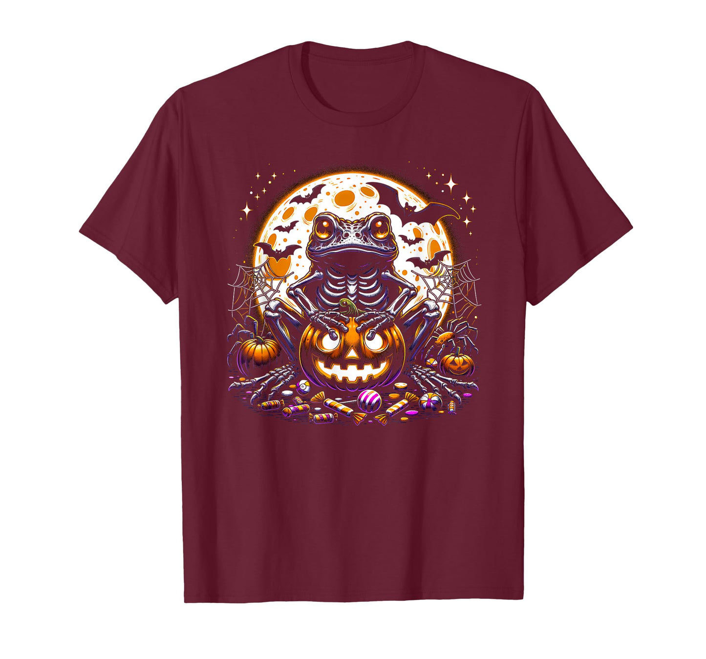 Halloween Toad Frog Skeleton Lazy Costume T-Shirt