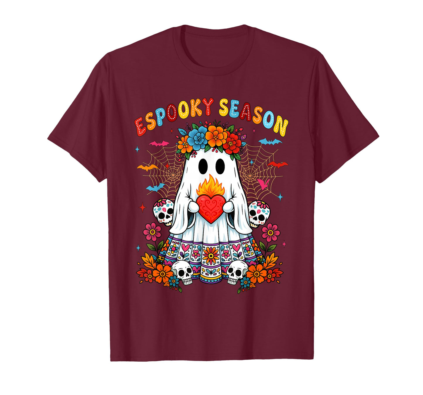Espooky Season Day of The Dead Mexican Halloween Ghost Women T-Shirt