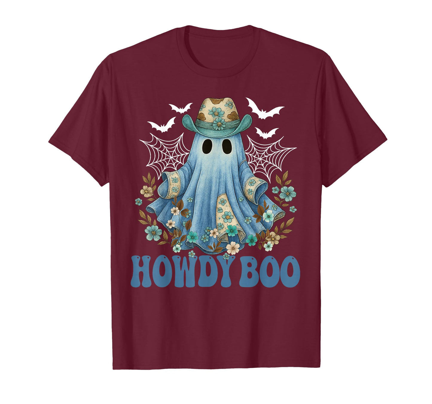 Retro Howdy Boo Cowboy Western Halloween for Men Women Kids T-Shirt