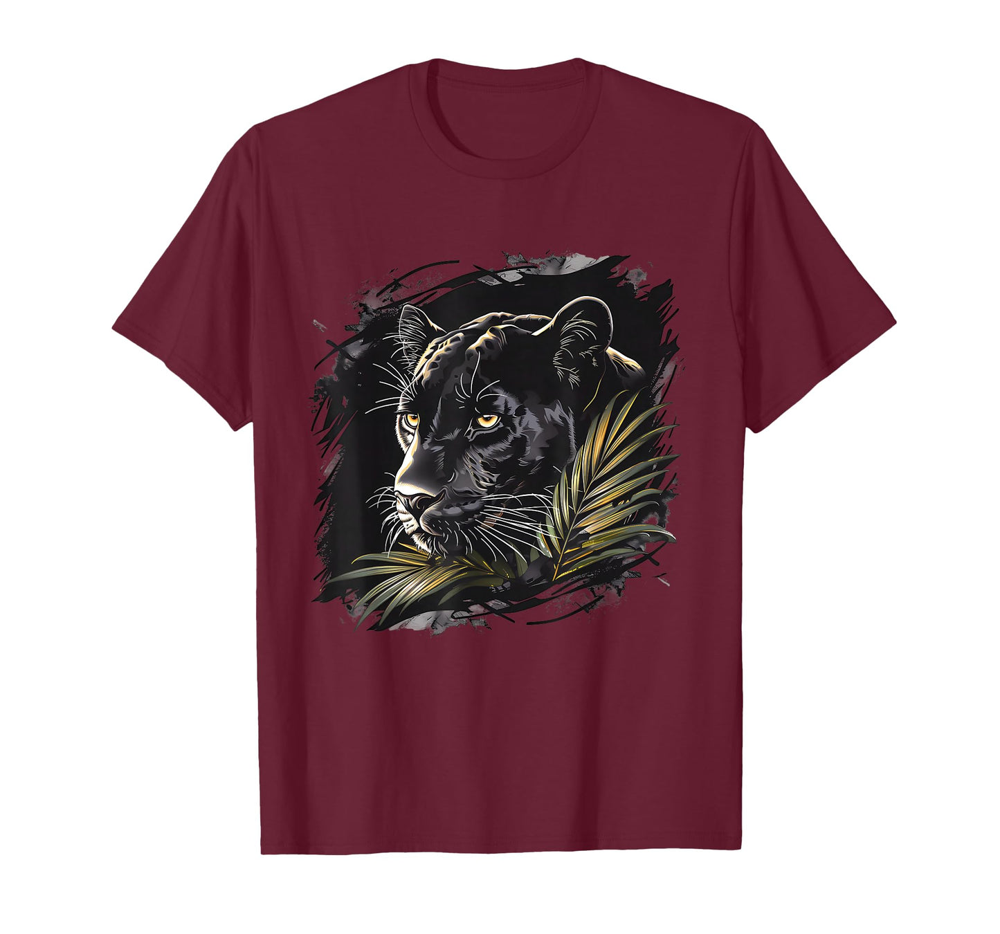 Panther Portrait Artwork Animal Print Drawing Panther Lover T-Shirt