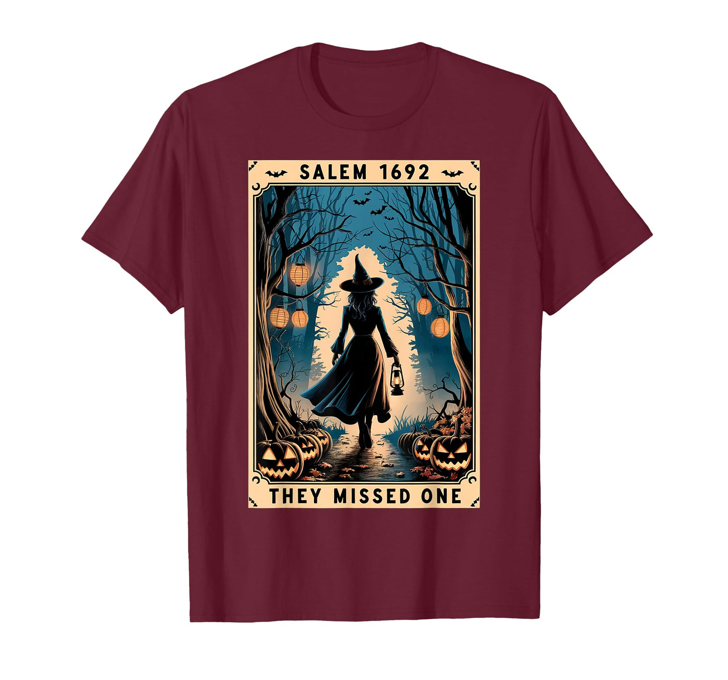 Salem 1692 They Missed One Halloween Witch Trials Women T-Shirt