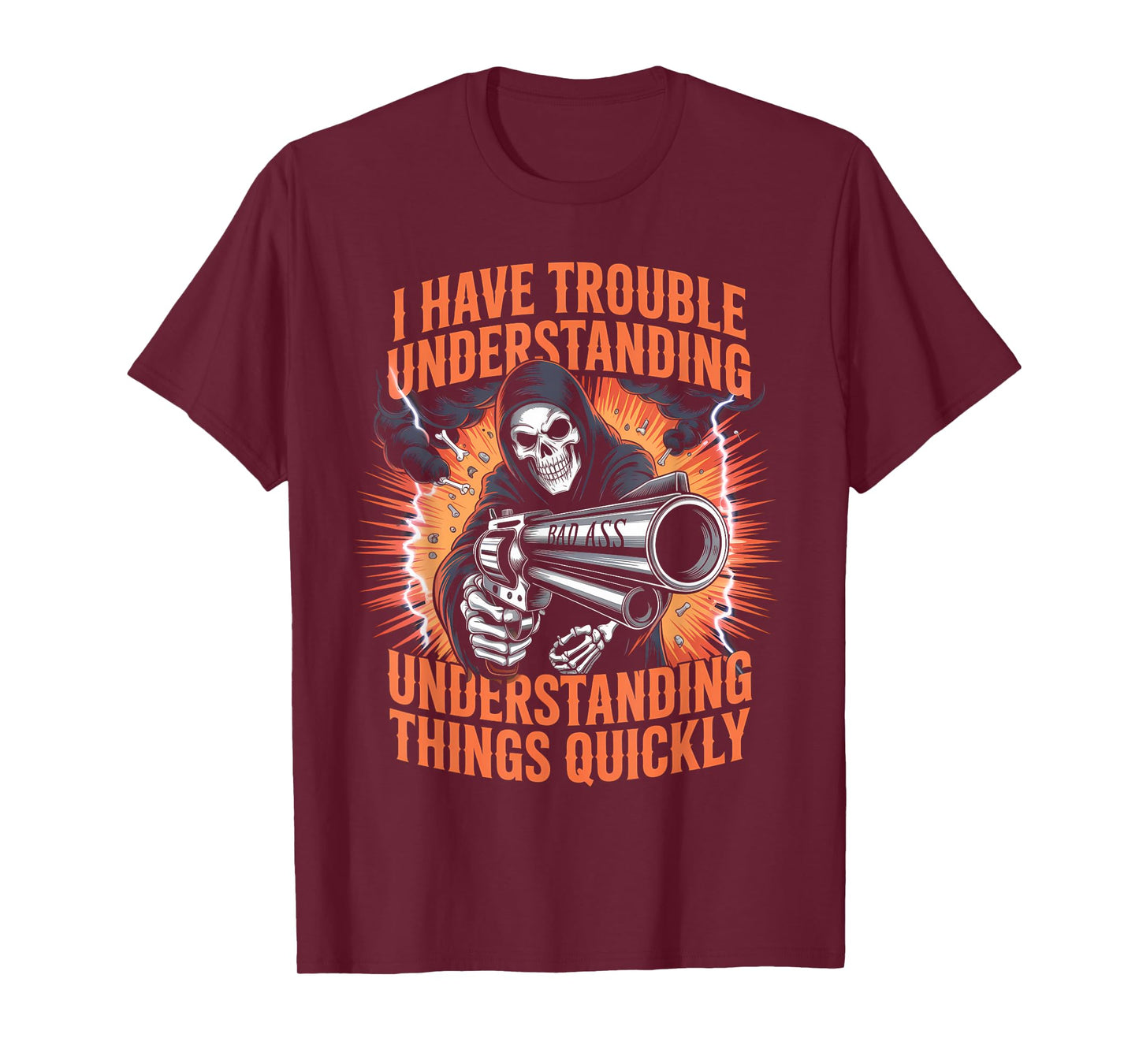Trouble Understanding Funny Skeleton Meme Bootleg Unhinged T-Shirt
