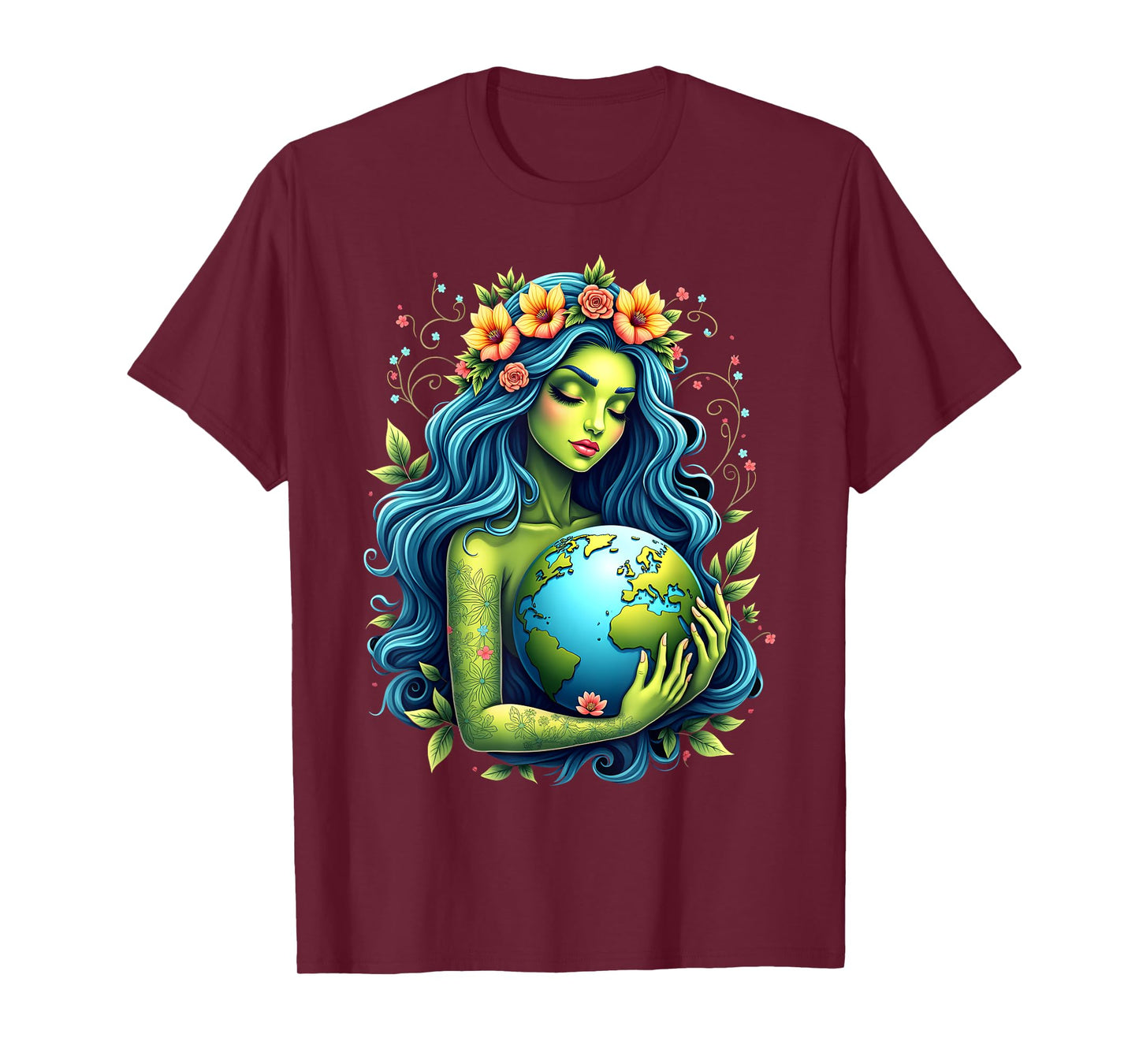 Green Mother Earth Day Gaia Save Our Planet Women Girl Kids T-Shirt