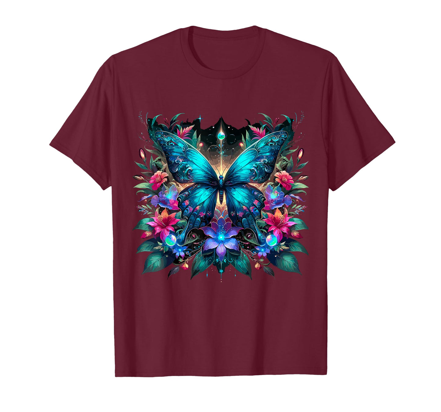 Magical Butterfly and Flowers T-Shirt