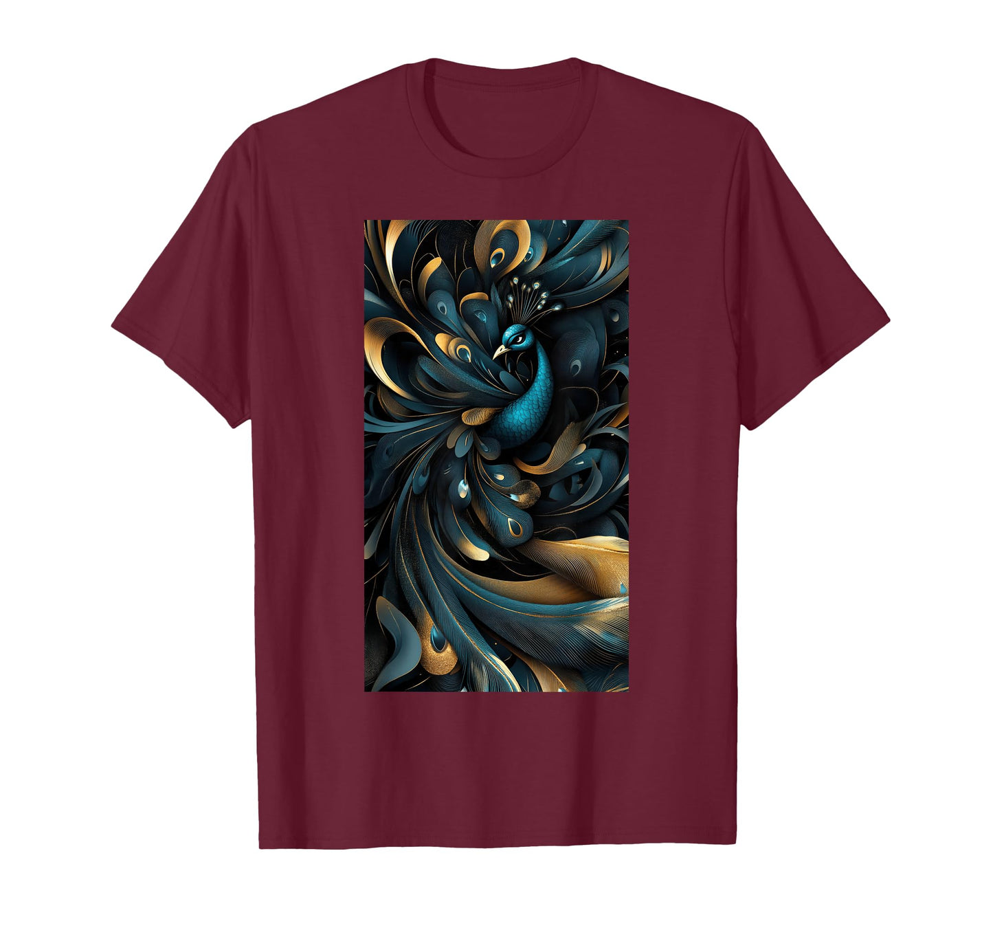 Peacock Feather Peacock art Colors Bird Abstract T-Shirt