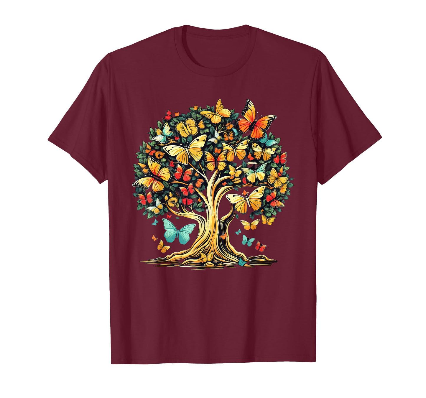 Butterfly Tree Beautiful Butterflies Nature T-Shirt