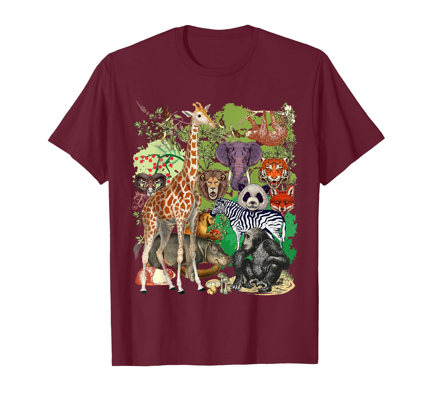 Jungle Animal Wildlife Safari Zoo Theme Forest Wild Animals T-Shirt
