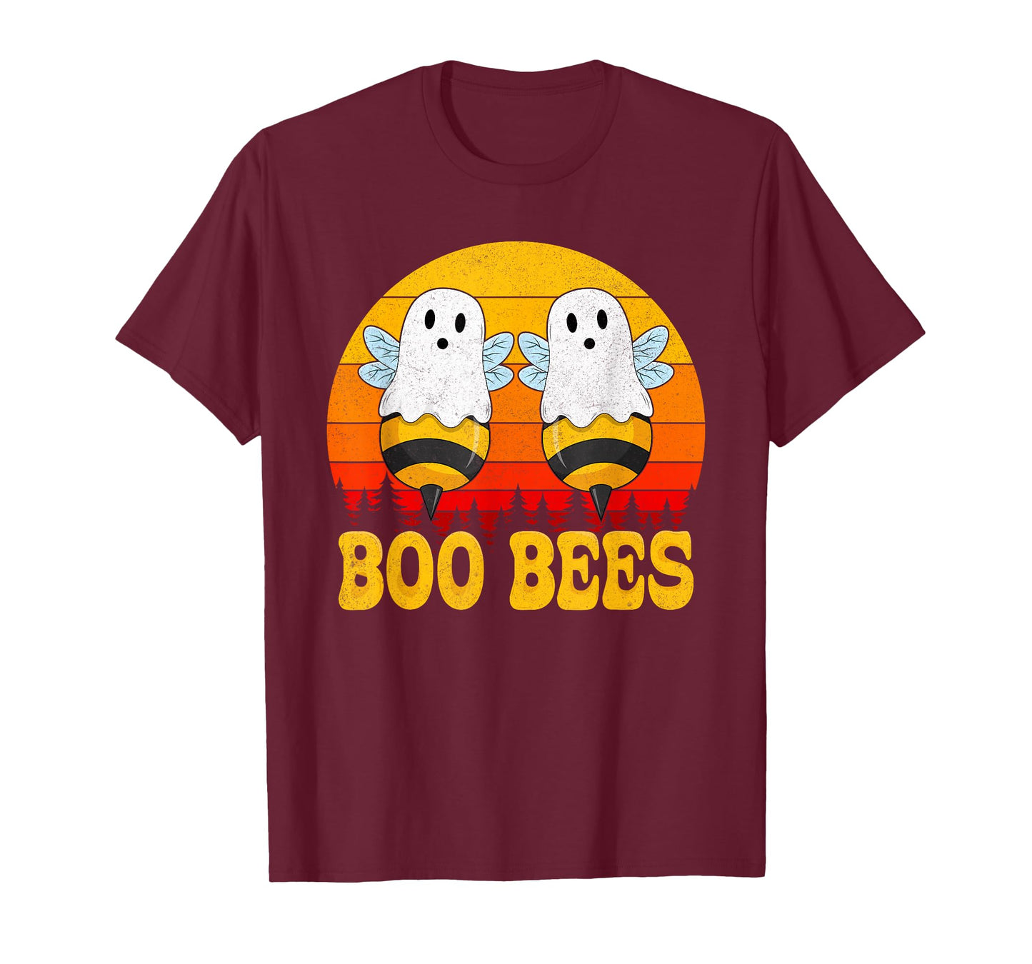 Funny Boo Bees Halloween Costume Vintage Boo Bees Ghost T-Shirt