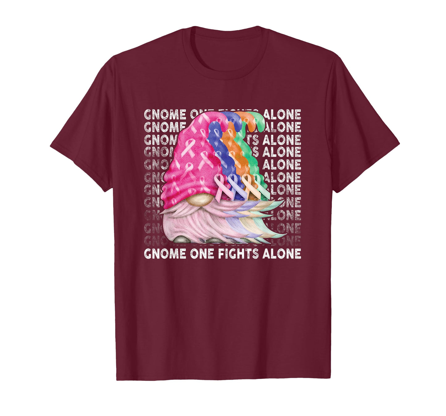 Gnome One Fights Alone Pink | Fight The Cancer T-Shirt