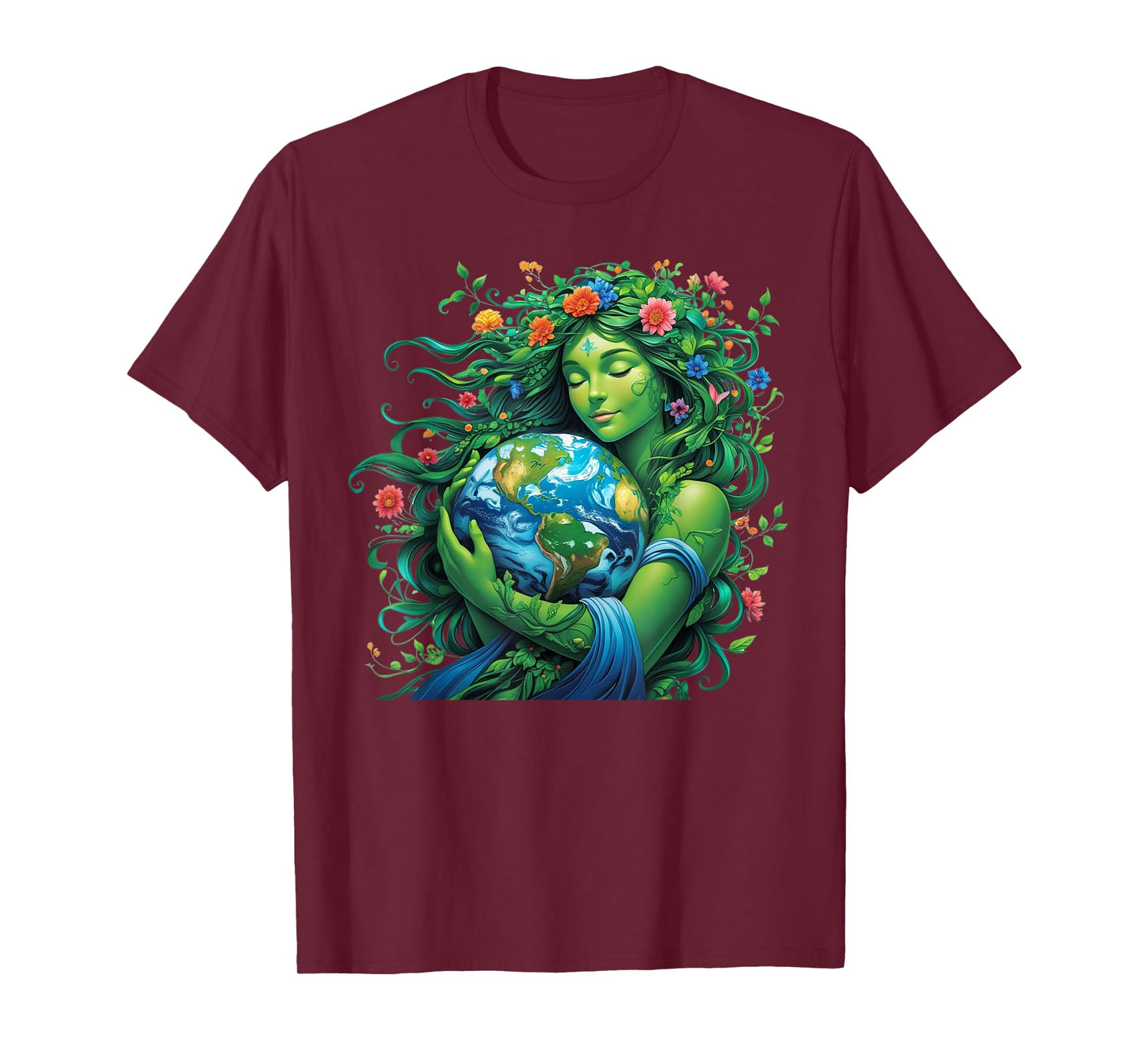 Green Mother Nature Earth Day Earth Mother Planet Nature T-Shirt