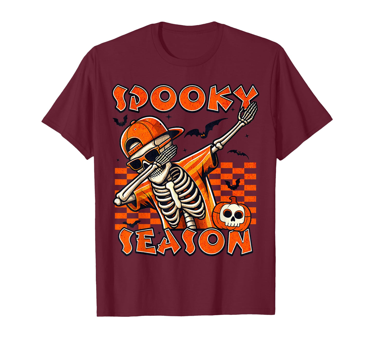 Halloween Spooky Season Cool Dabbing Skeleton T-Shirt