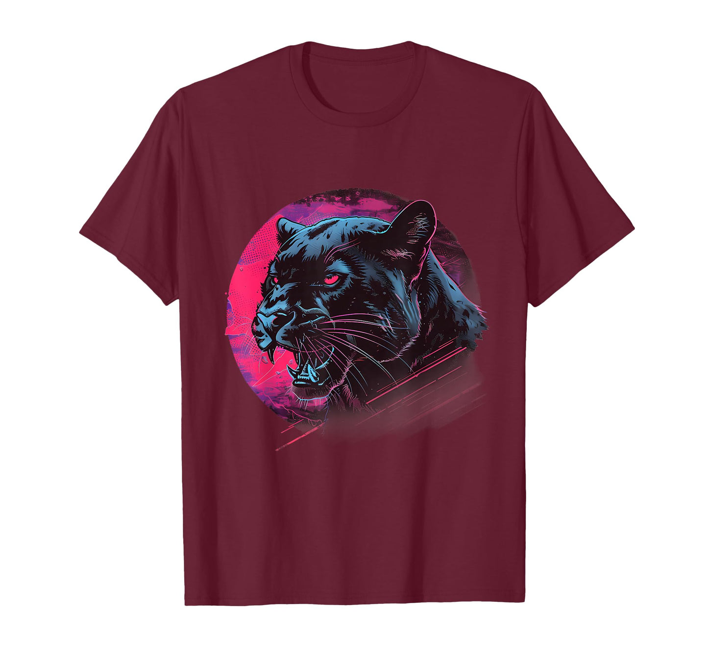 Panther Wildlife Portrait Colourful Nature Panther Lover T-Shirt