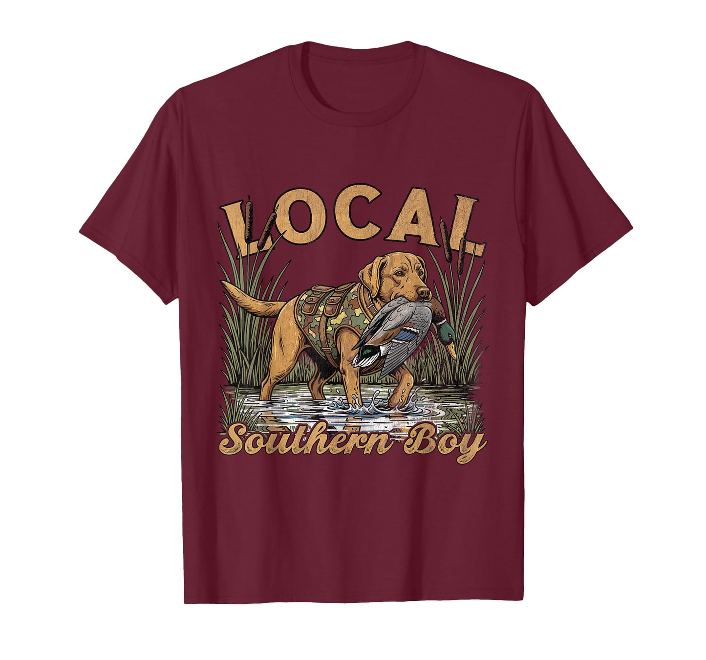 Local Southern Boy Duck Hunting Waterfowl Outdoor Vintage T-Shirt