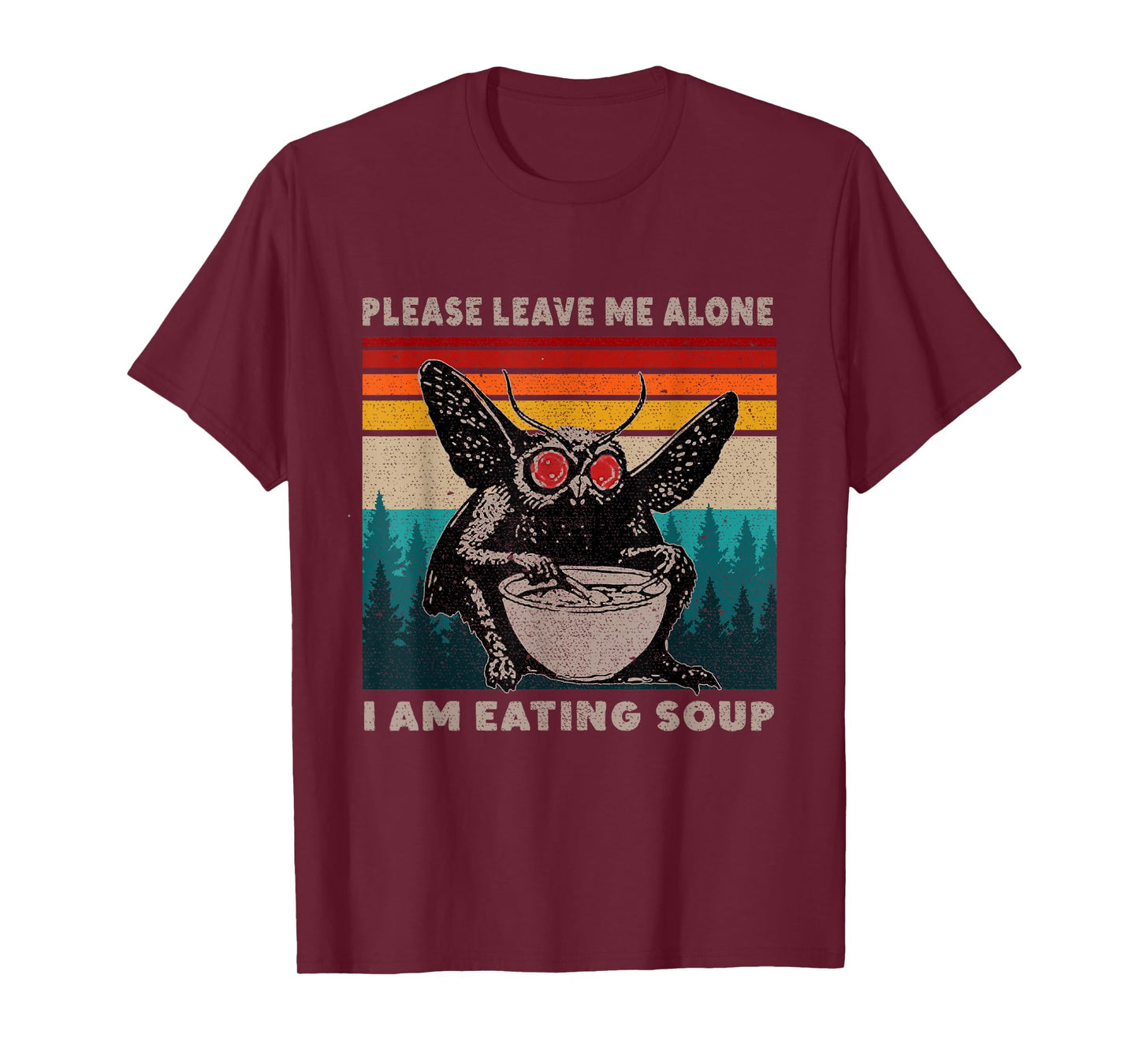 Bhgytec Unisex-Kids Mothman Eating Soup T-Shirt, Black, Small