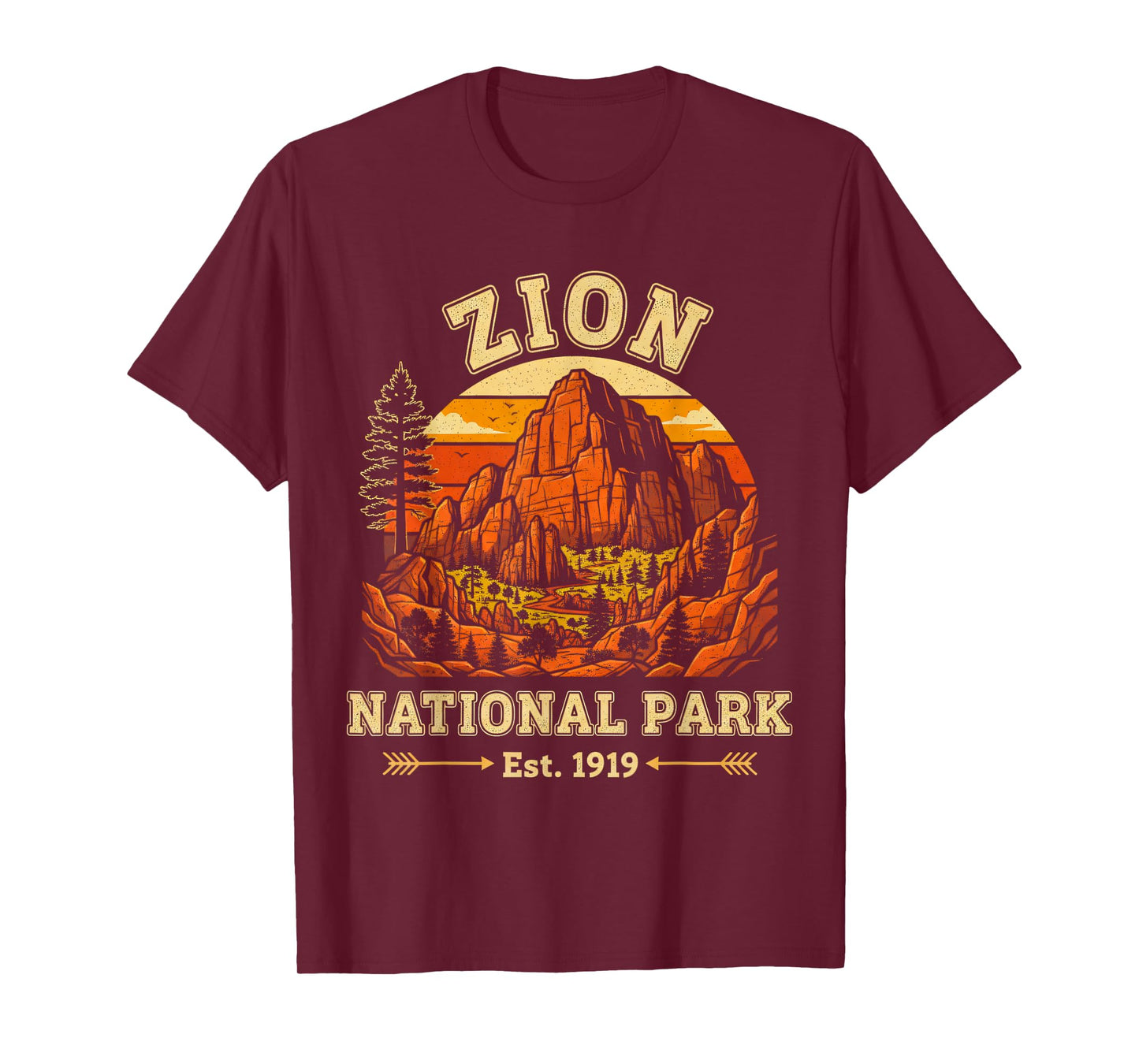 Zion National Park Utah USA Outdoor Vintage Men Women T-Shirt