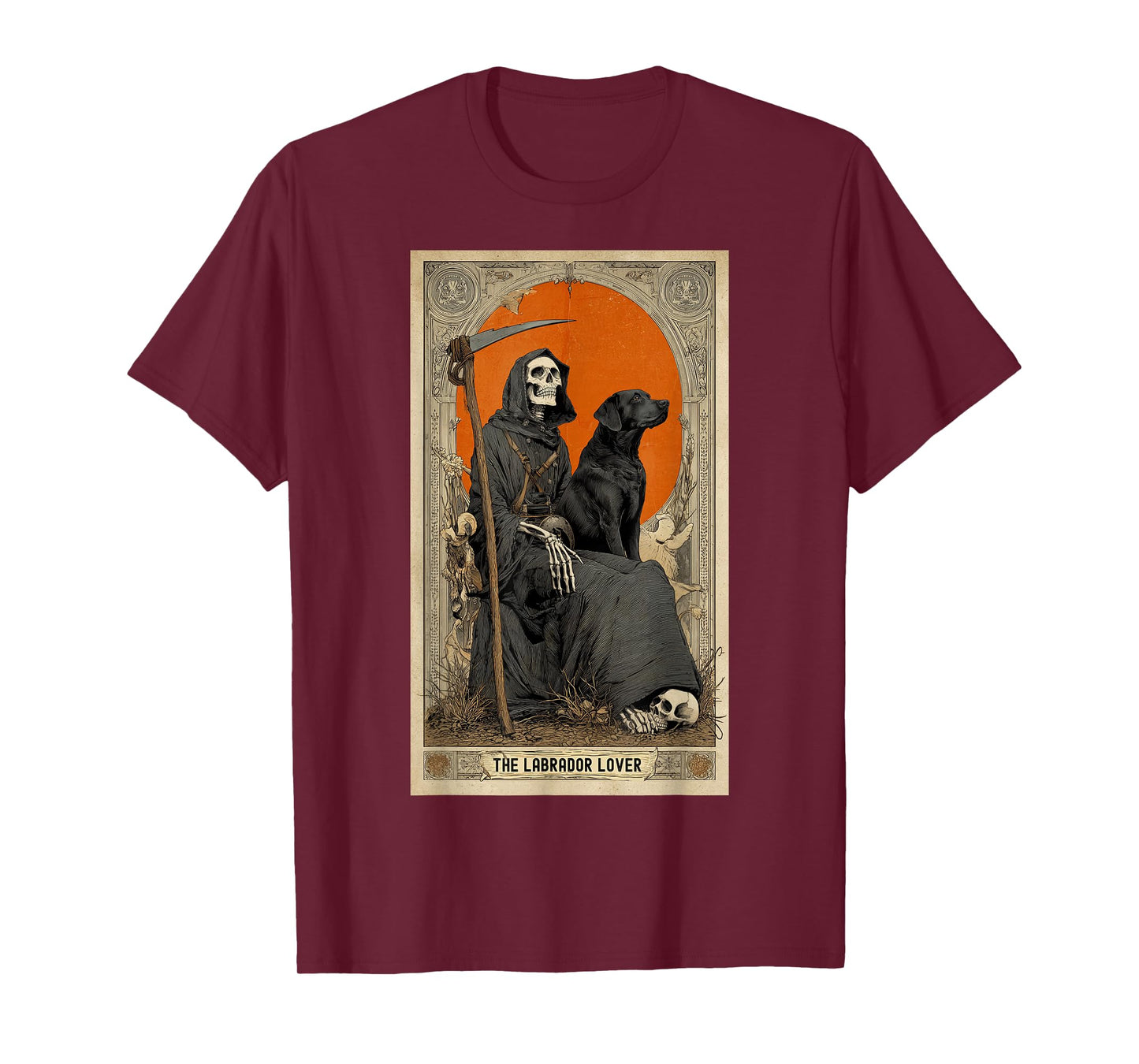 Black Labrador Lovers Halloween Tarot Card Easy Last Minute T-Shirt