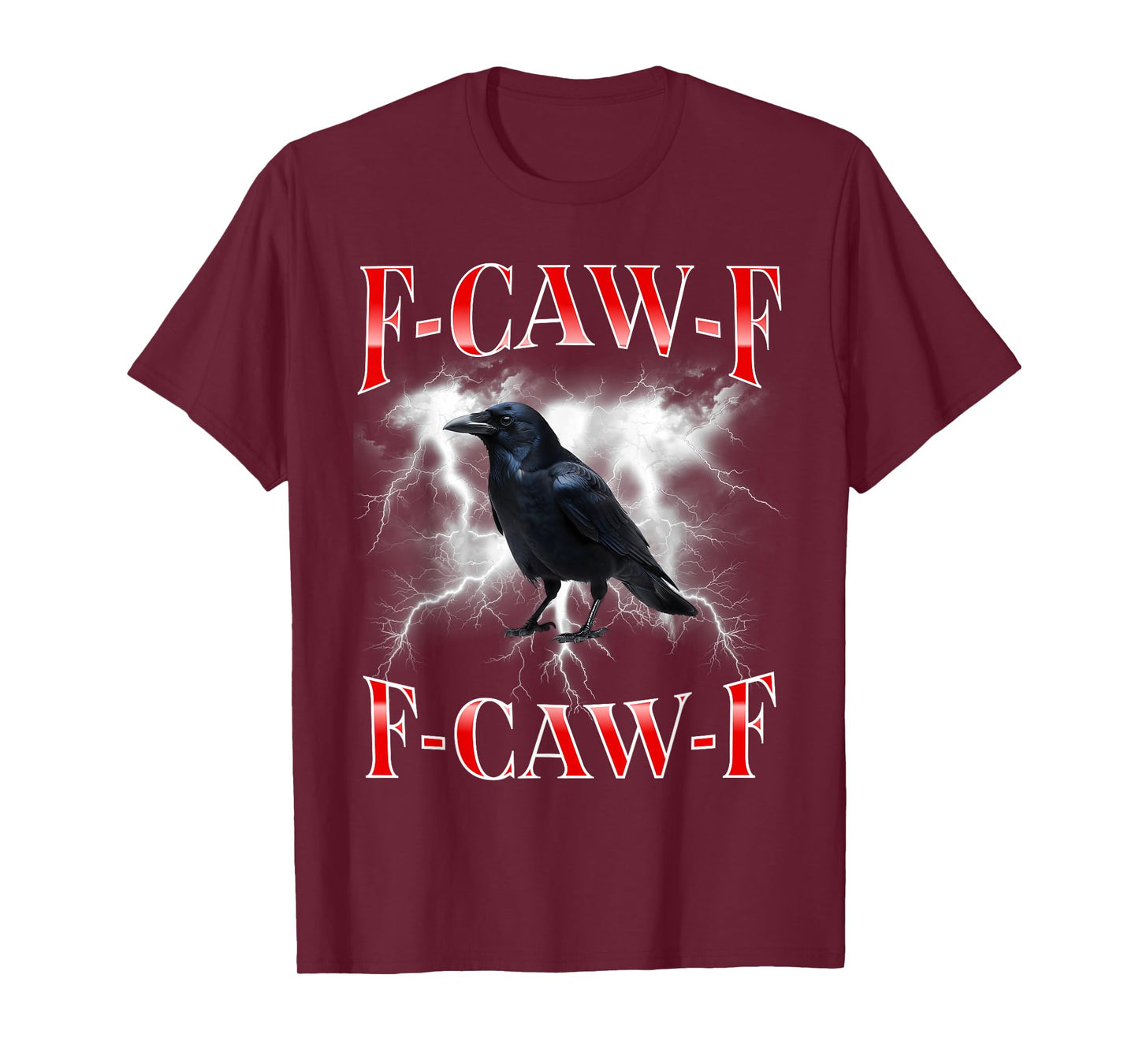 F-Caw-F Black Crow Black Bird Raven Gothic Bootleg Meme T-Shirt