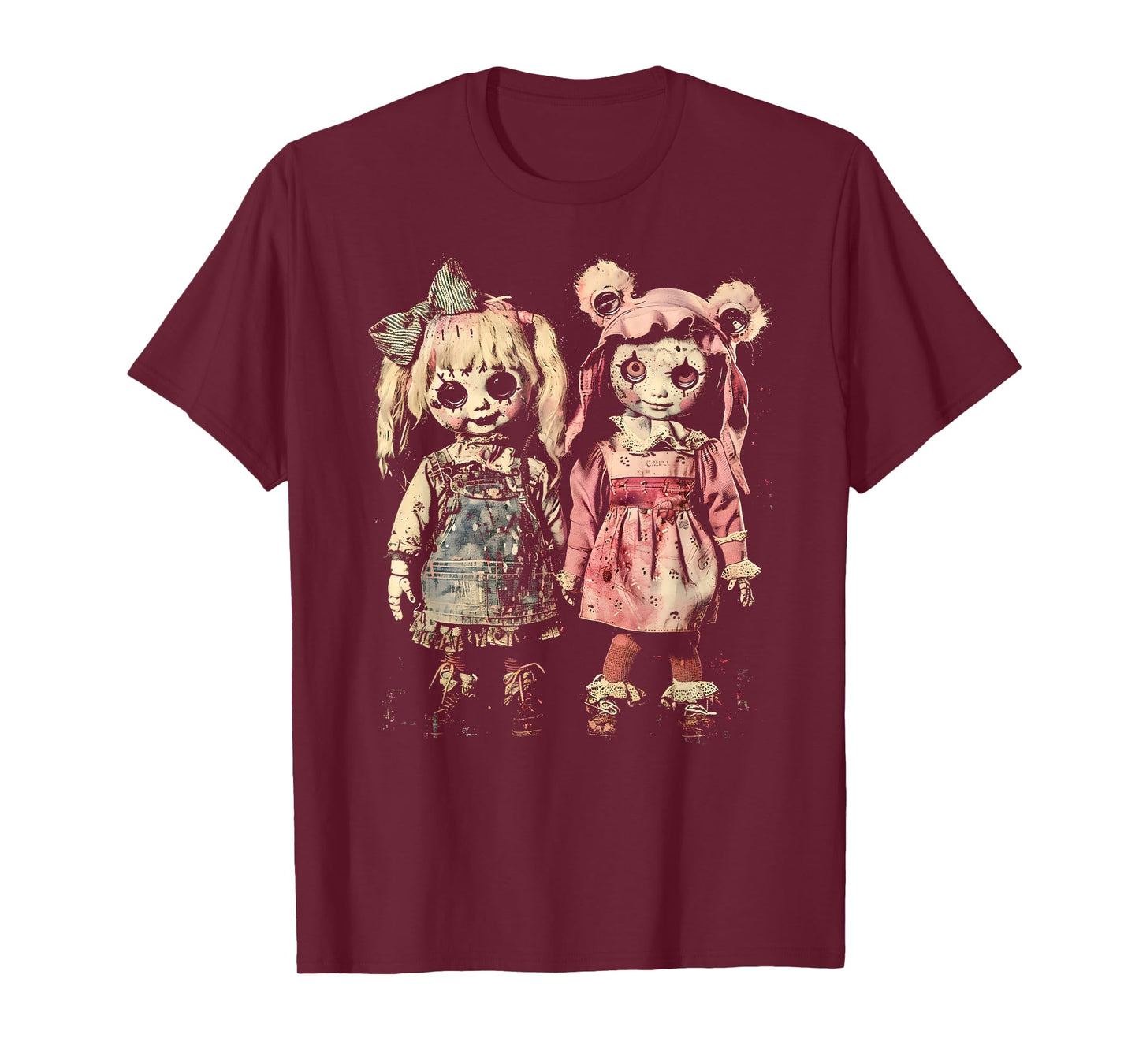 Creepy Doll Haunted Toy Horror Pastel Goth Alt Scary Dolls T-Shirt