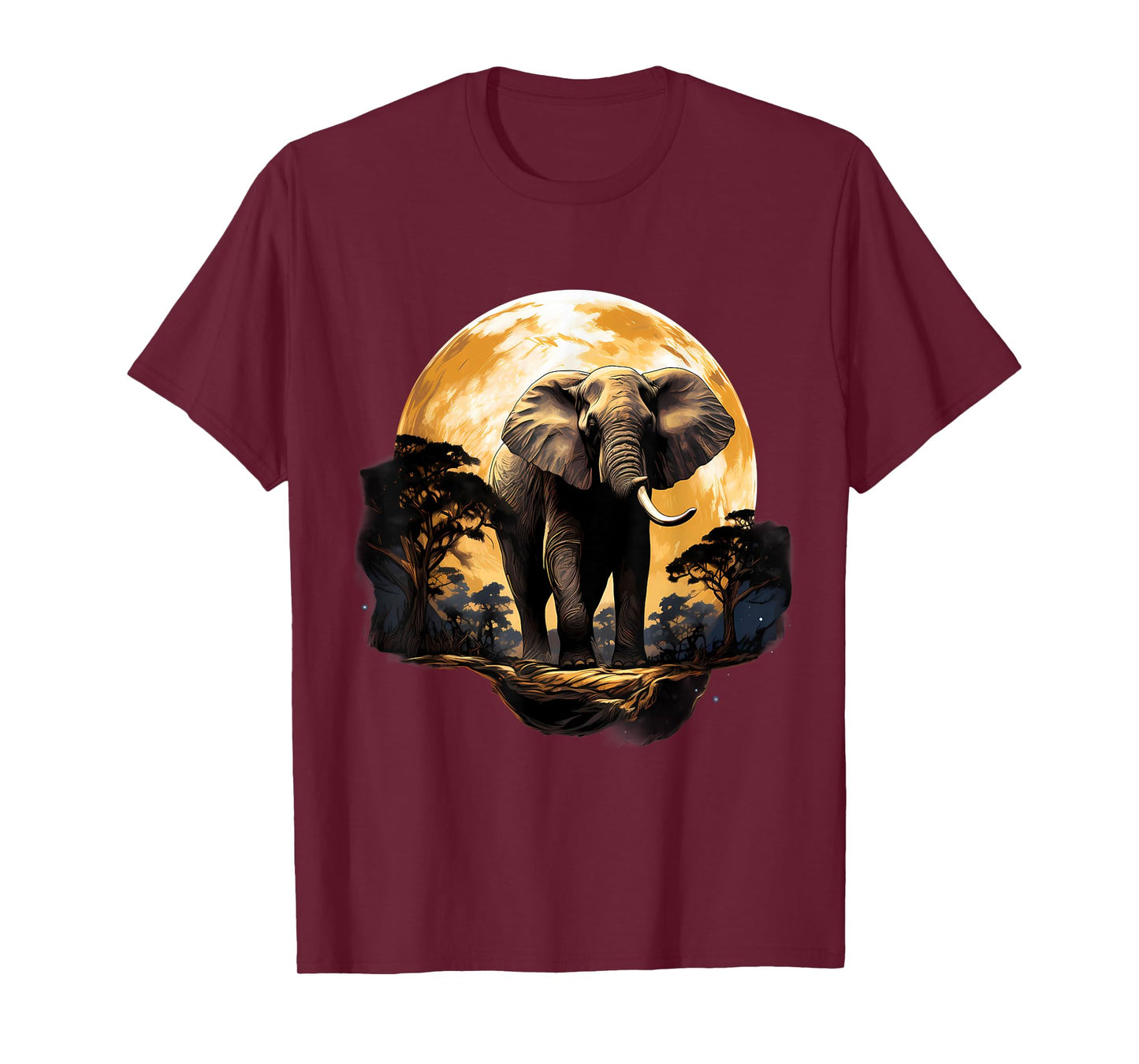Elephant Safari Motif Artwork Nature African Animal Lovers T-Shirt