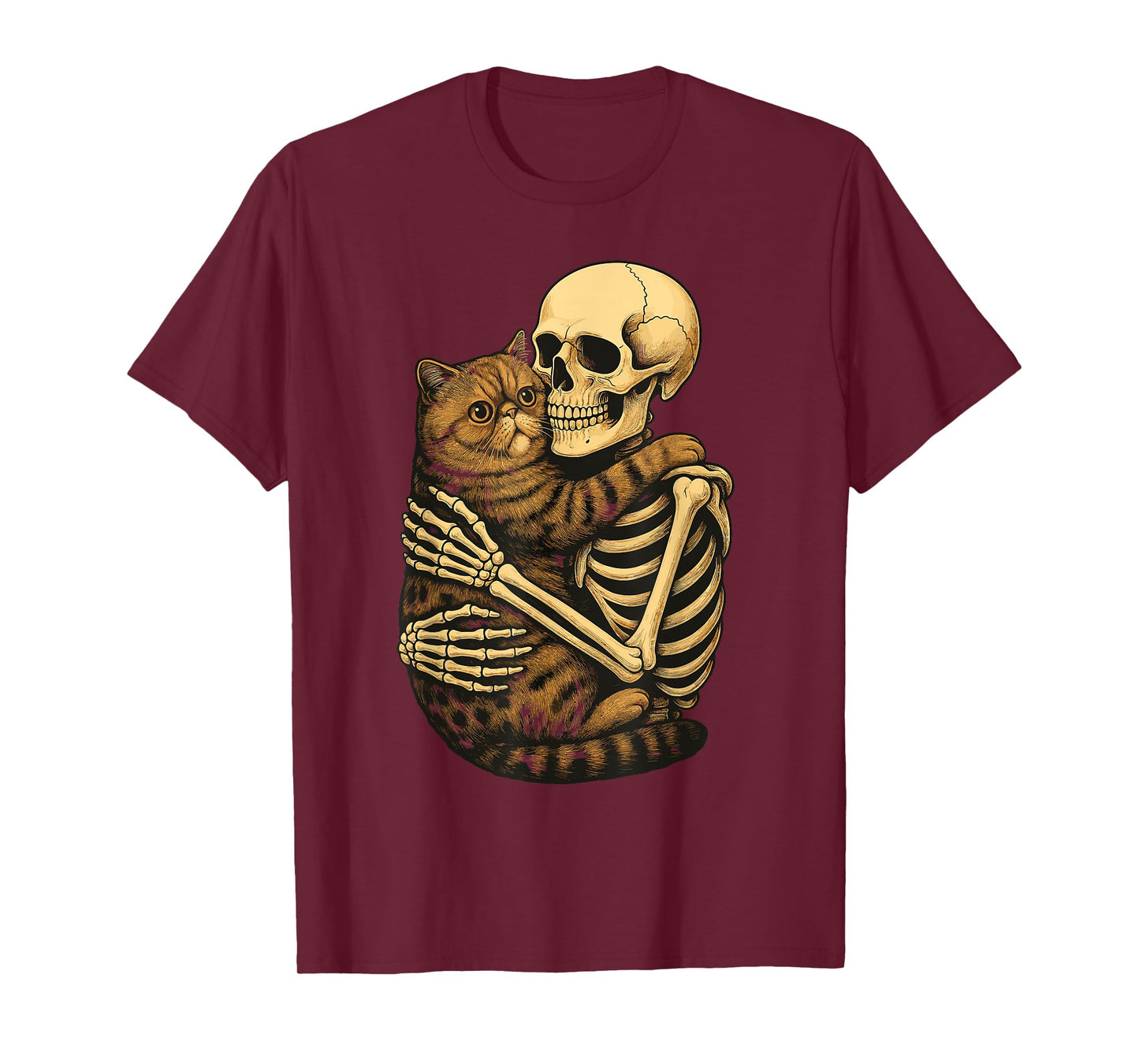 Skeleton Hugging Exotic Shorthair T-Shirt