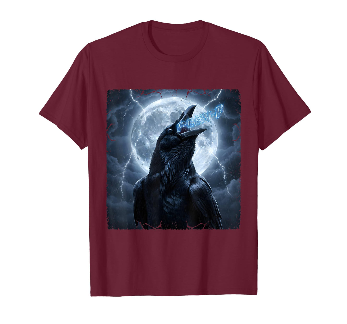 F-Caw-F Black Crow Pun Funny Bird Cawing Grunge Men Women T-Shirt