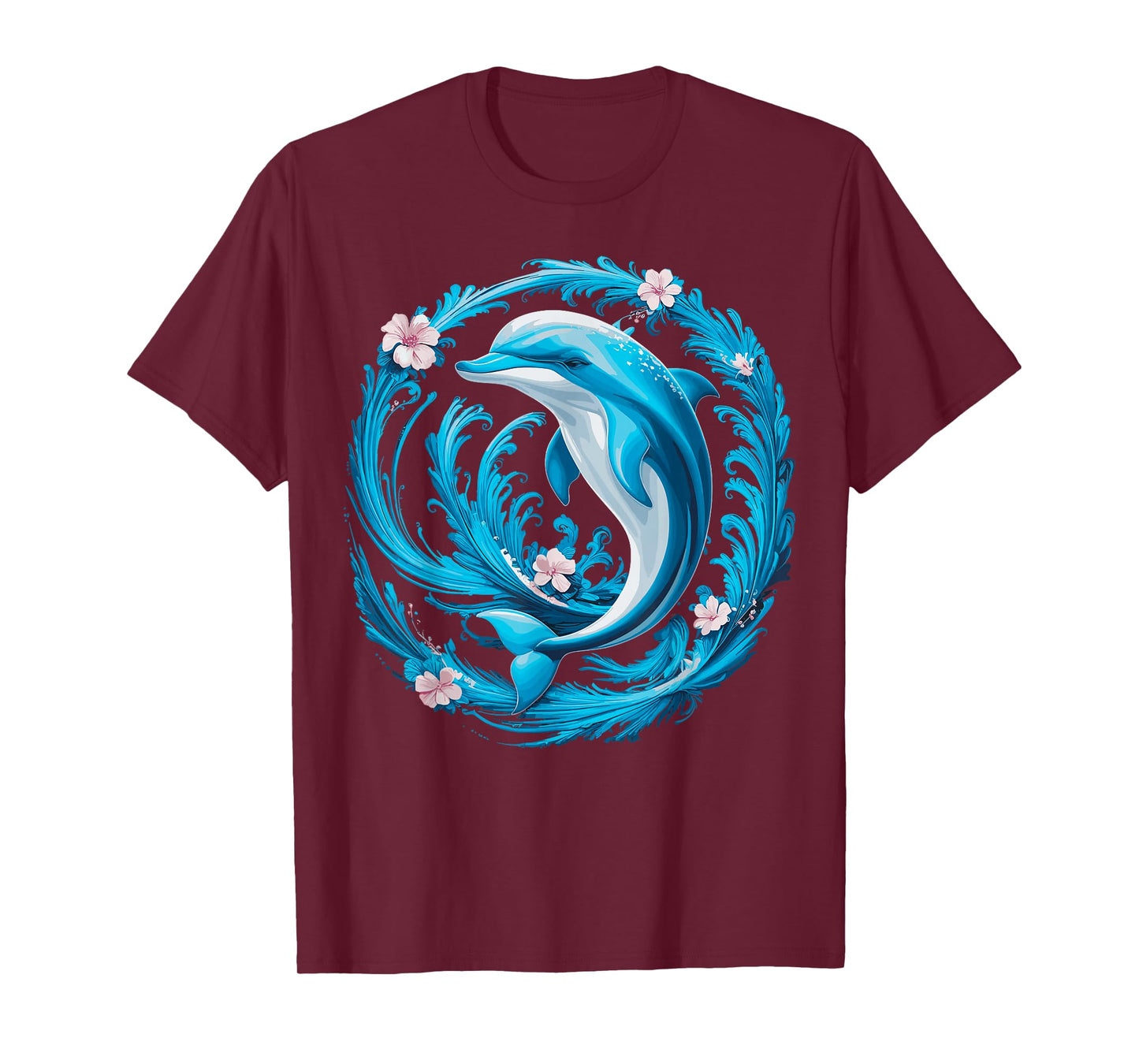 Cute Dolphin Floral T-Shirt