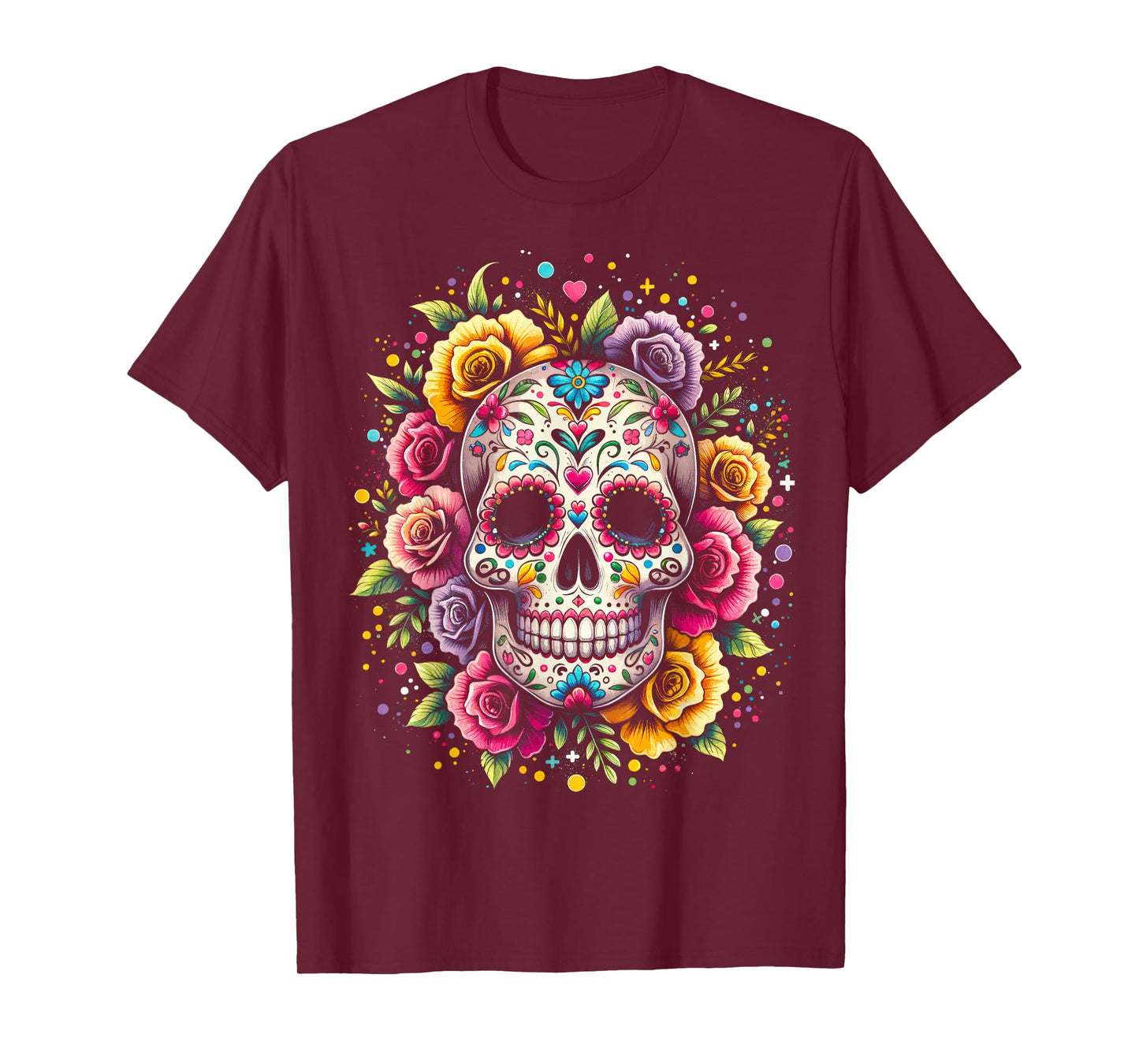De Los Muertos Day of the Dead Sugar Skull Halloween Women T-Shirt