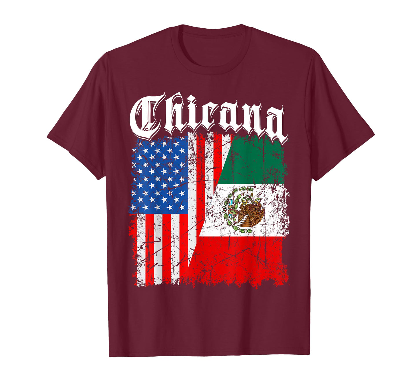 Chicana Mexican USA Flag Mexico Independence Day Women Men T-Shirt