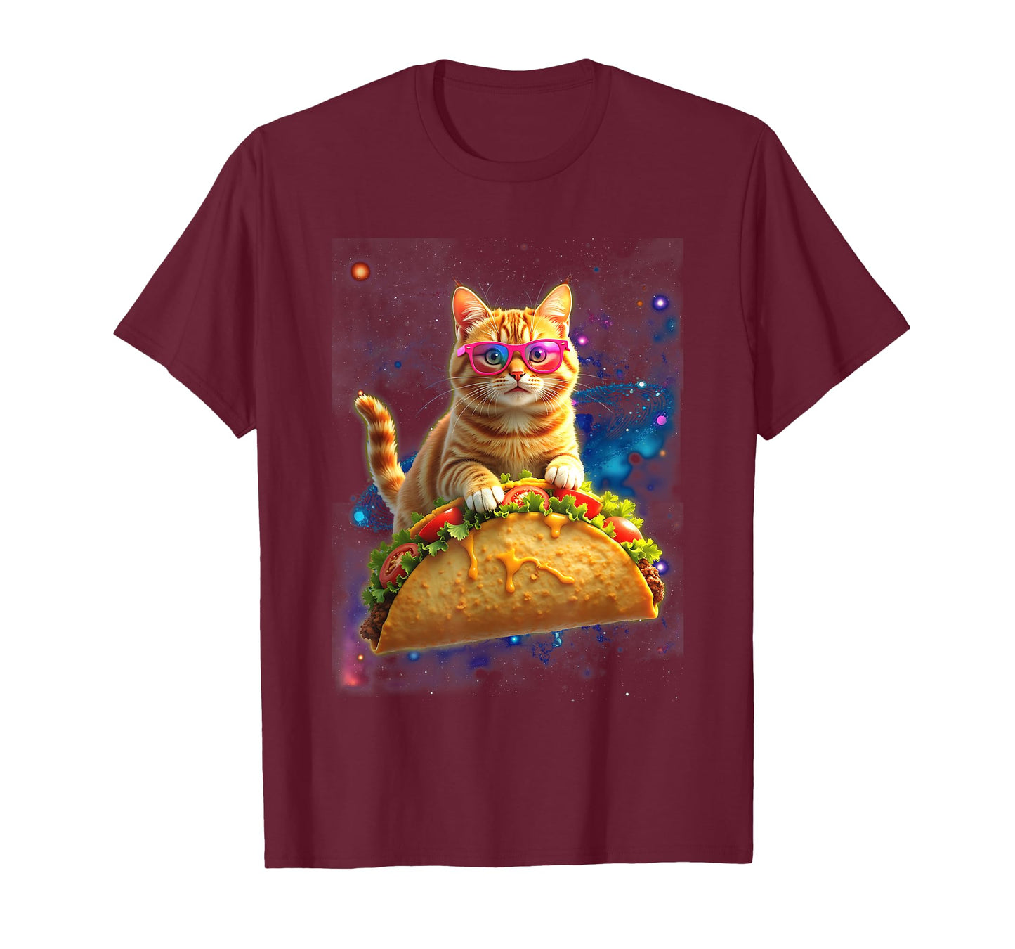 Crazy Space Taco Cat Astronaut Cat Ride Tacos Cinco De Mayo T-Shirt