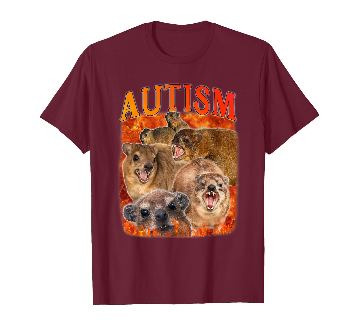 Autism Rock Hyrax Funny Meme Inappropriate Neurodiversity T-Shirt