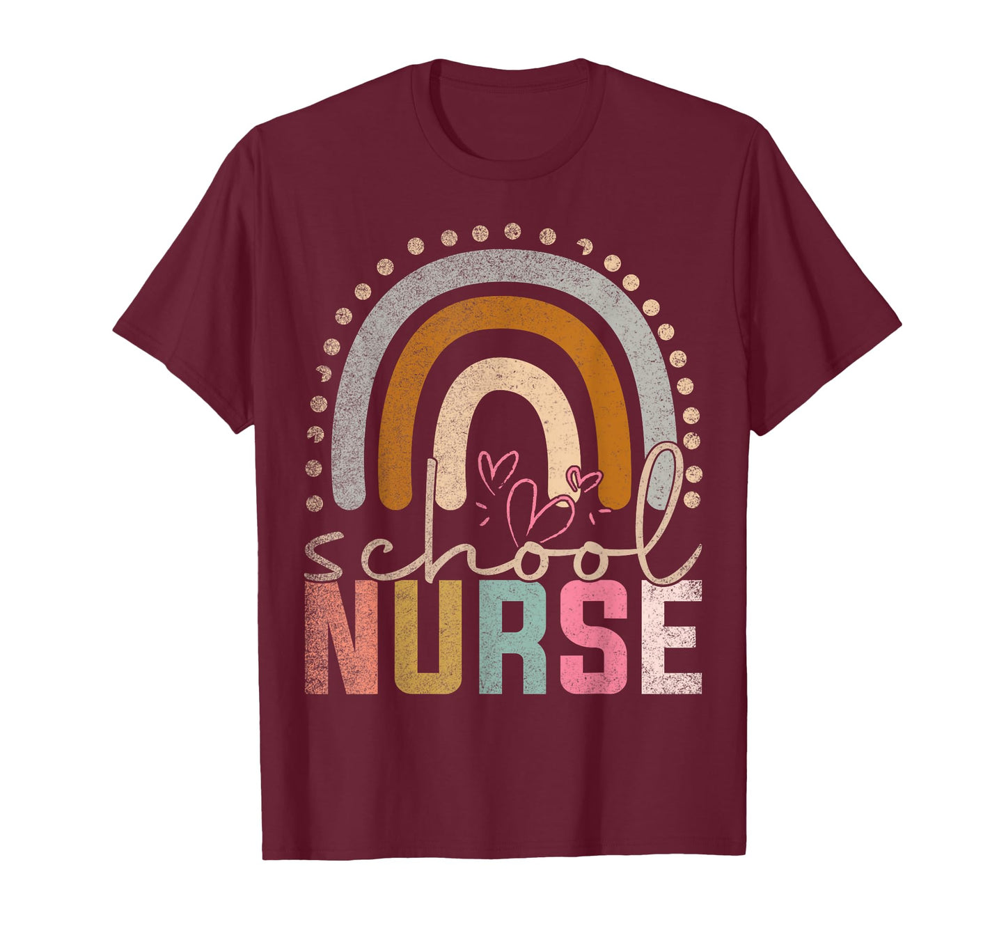 Boho Rainbow First Day Of School Women Cute School Nurse T-Shirt