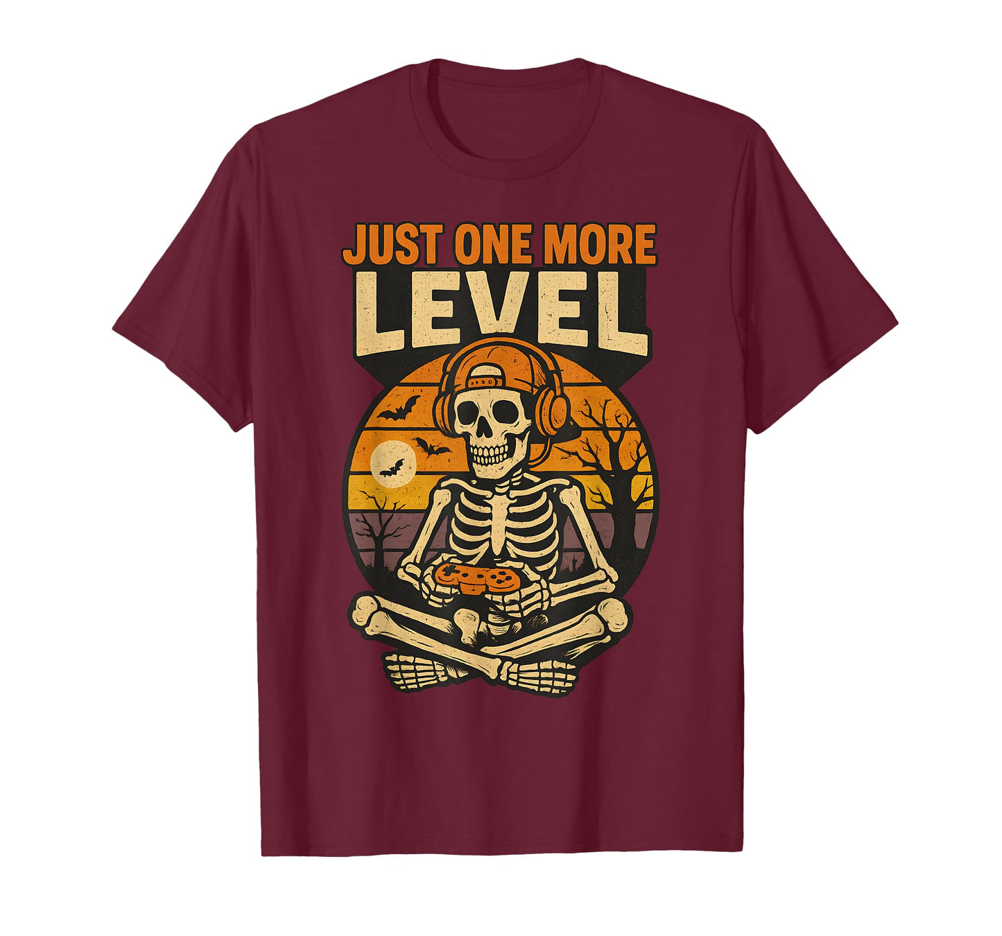 Funny Video Game Halloween Skeleton Gamer Costume Men Boys T-Shirt