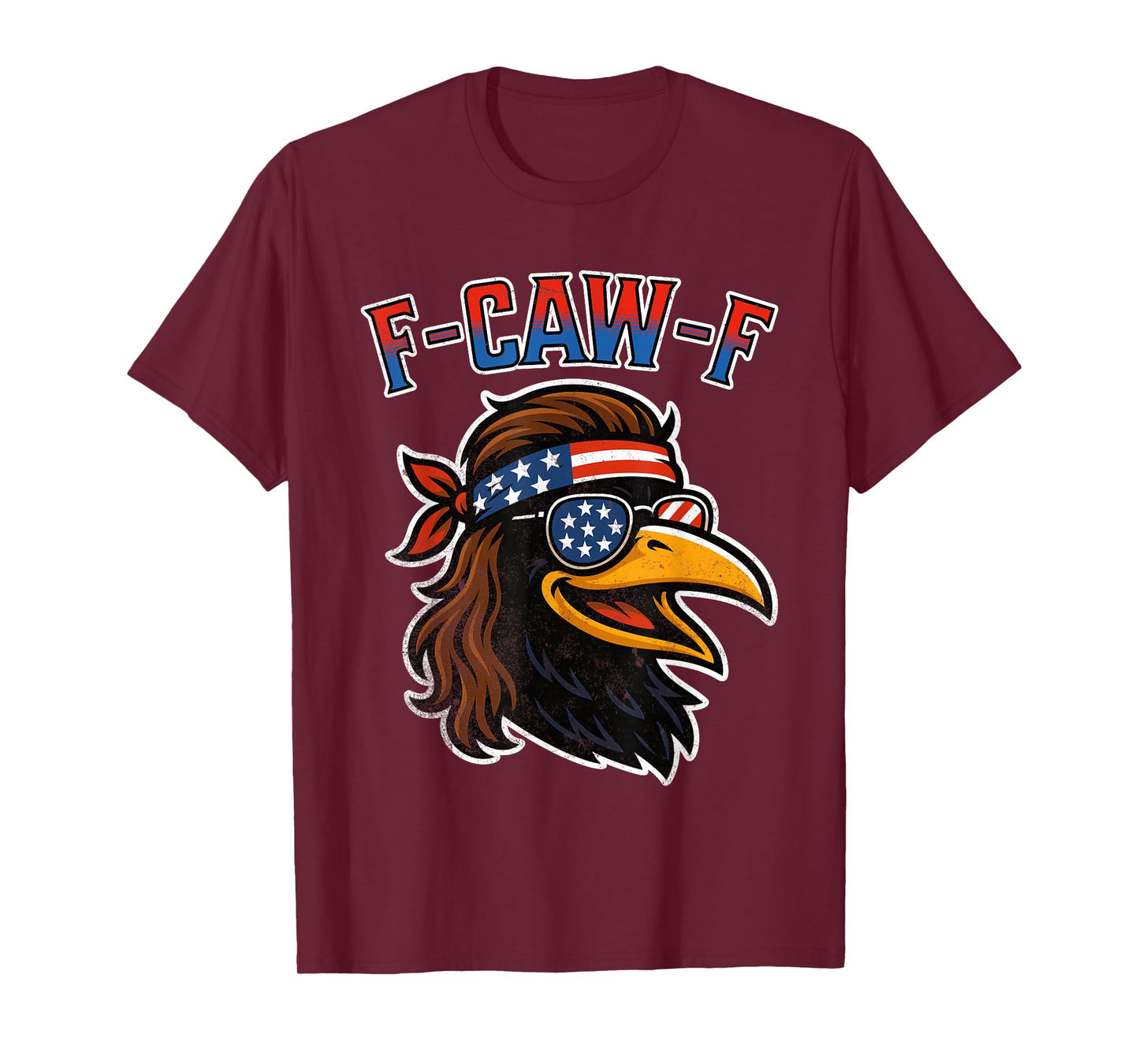 F Caw F American Flag T-Shirt