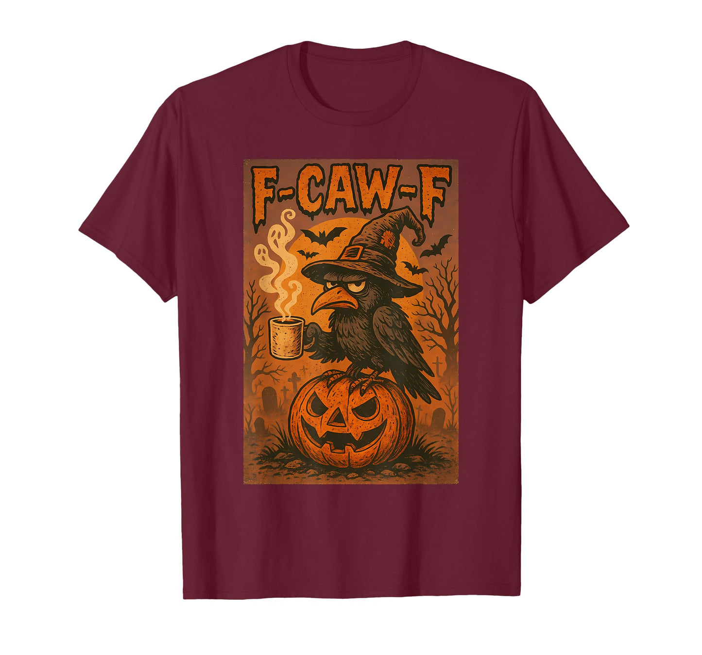 Funny Halloween F Caw F Crow Shirt Lazy Raven Witch Costume T-Shirt