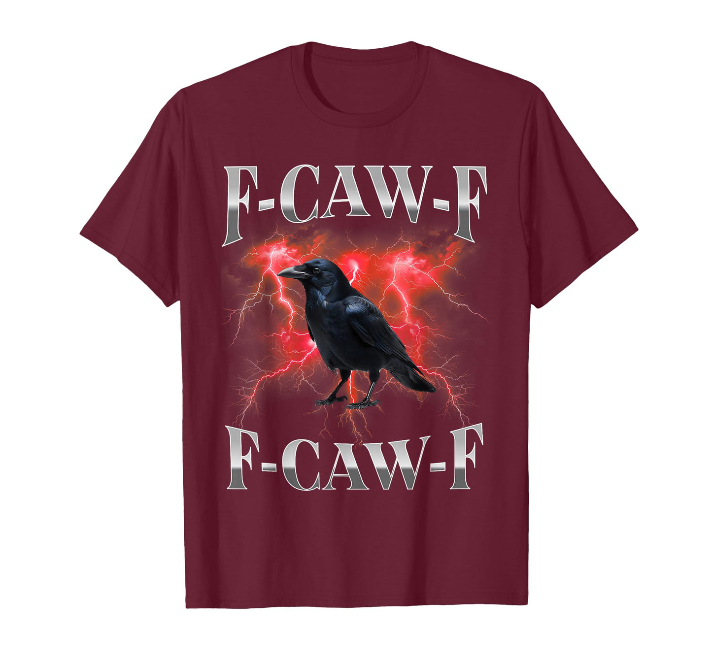 F-Caw-F Black Crow Black Bird Raven Gothic Bootleg Meme T-Shirt