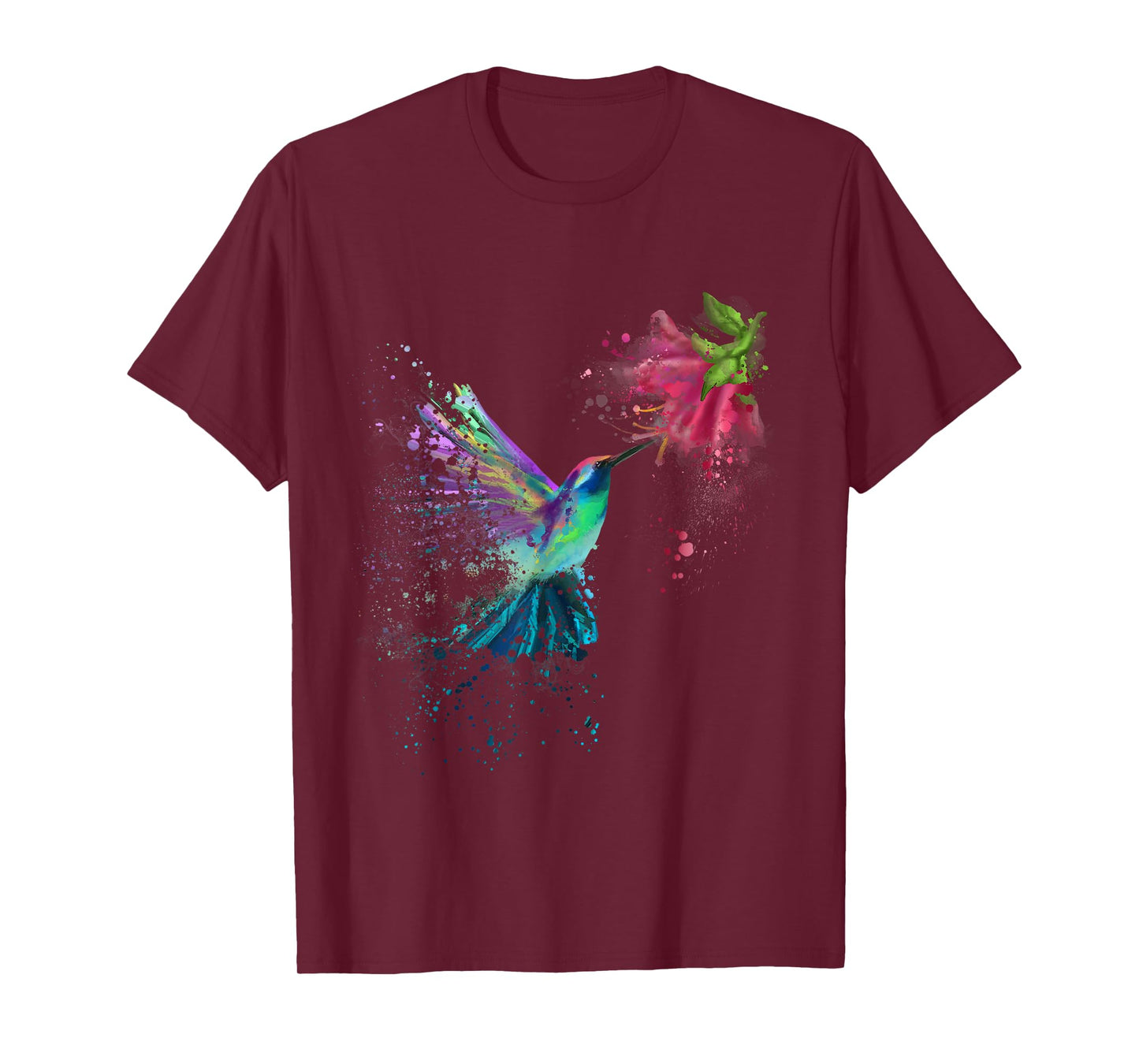 Hummingbird and Flower Bird Watcher Hummingbird Lover T-Shirt