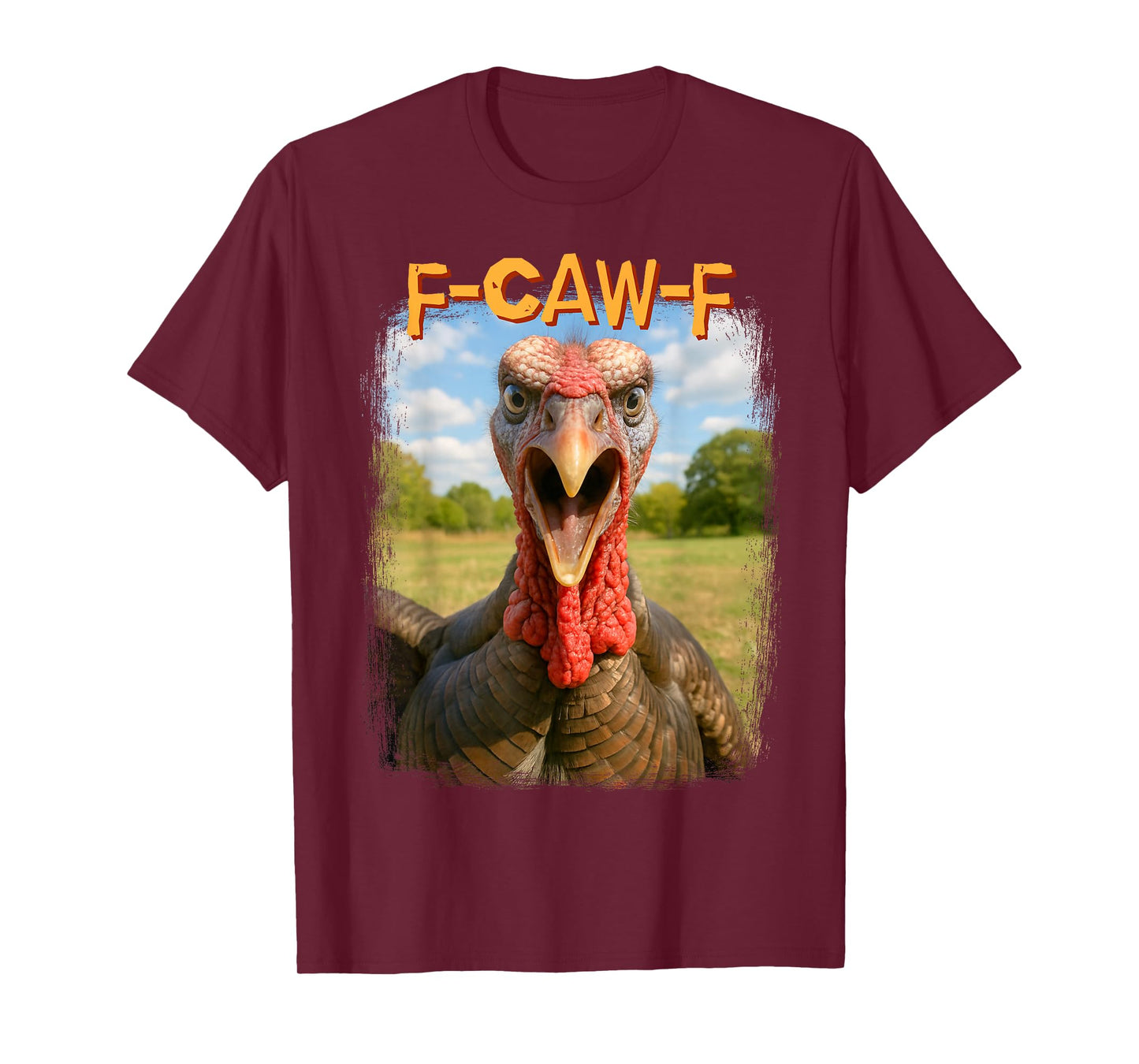 F-CAW-F Turkey Bird Thanksgiving 2025 Funny Gobble T-Shirt