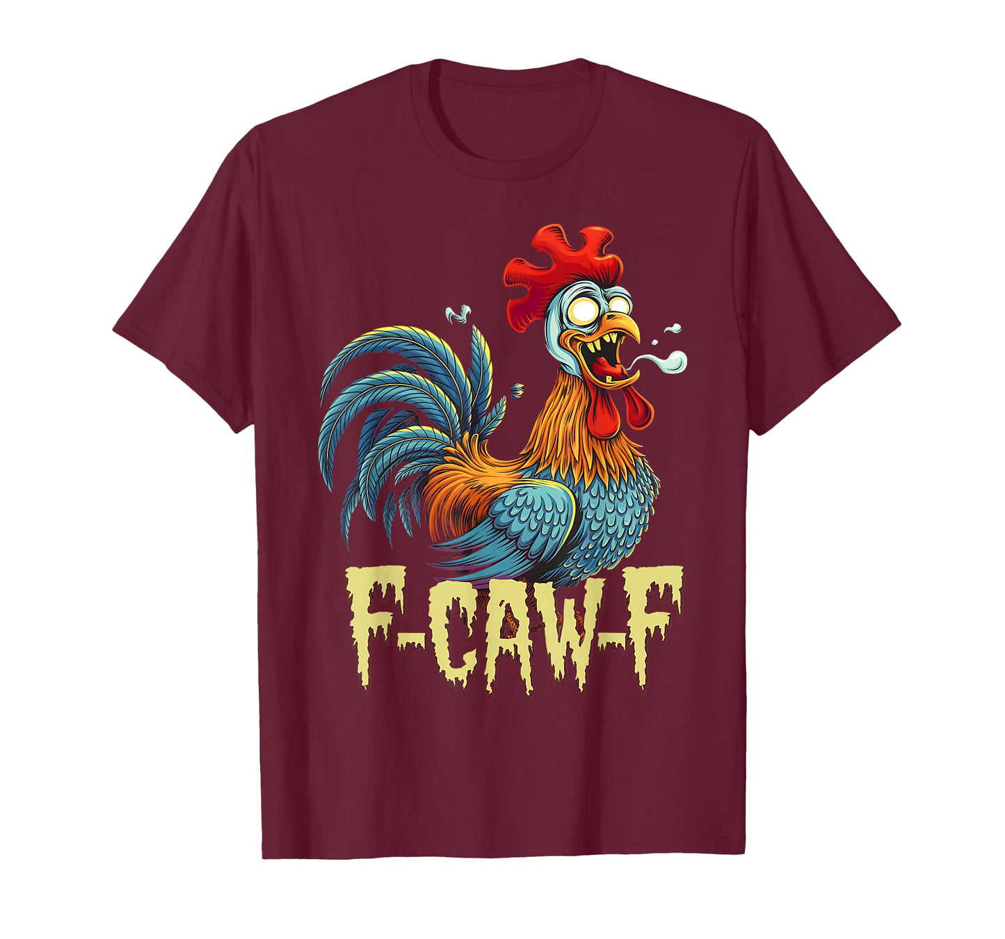 Zombie Chicken Funny Scary Rooster Halloween Horror F-CAW-F T-Shirt