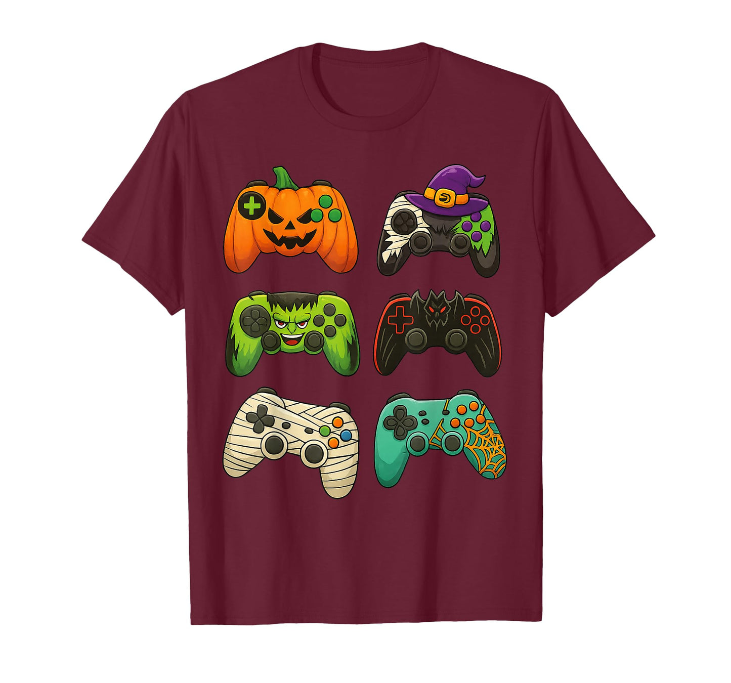 Halloween Skeleton Zombie Gaming Controllers Mummy Gamer T-Shirt