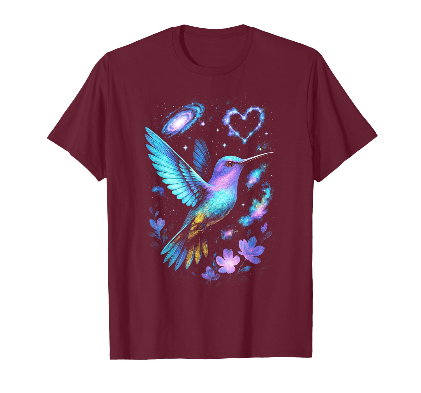 Hummingbird Nature Colorful Art T-Shirt