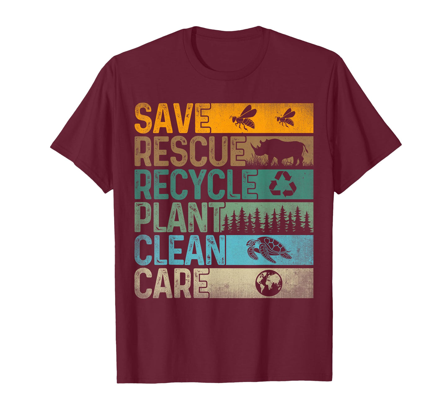 Save Bees Rescue Animals Recycle Plastic - Earth Day T-Shirt