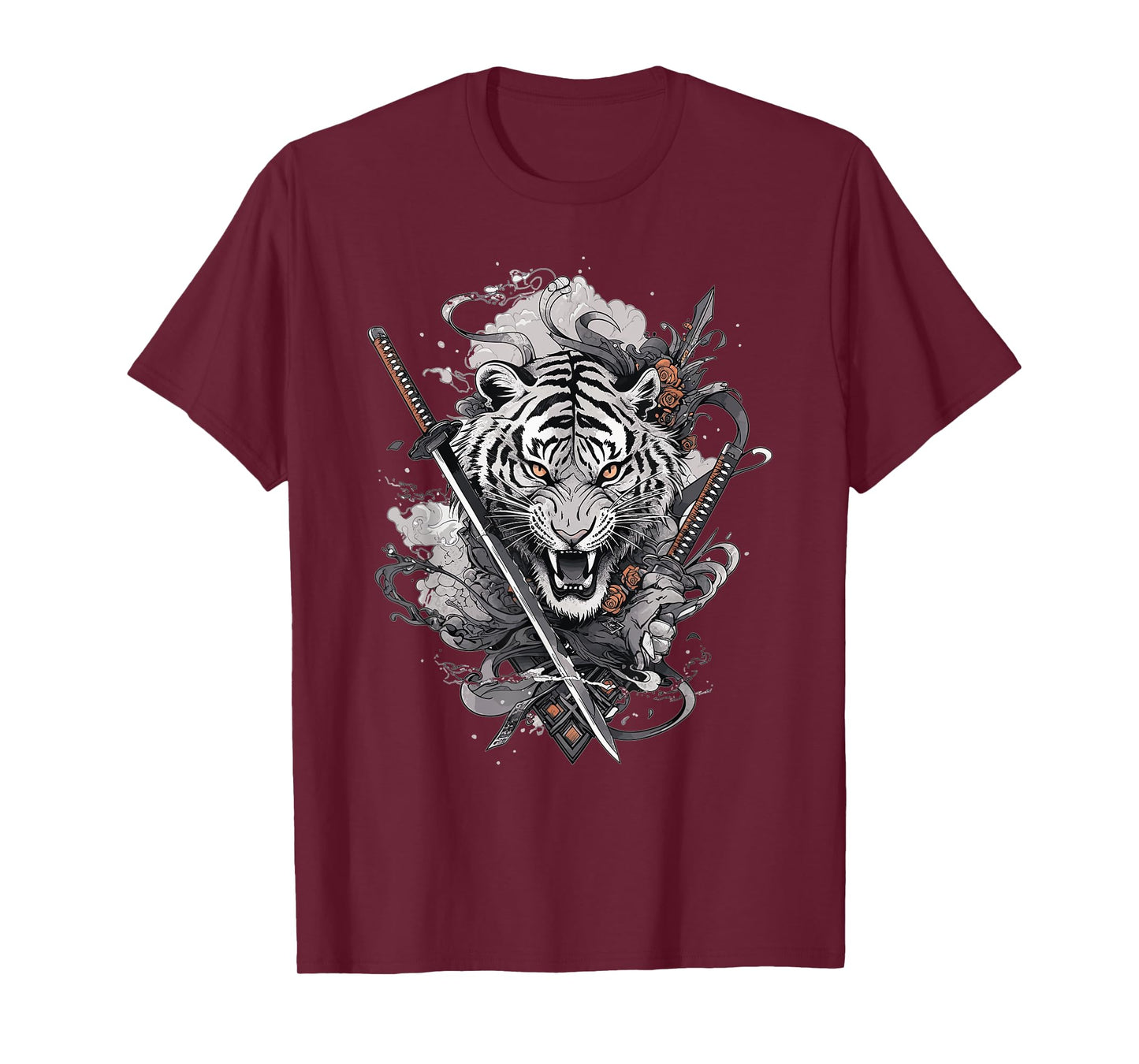 Japanese Samurai Ronin Sword Katana Japan Tiger Tattoo T-Shirt
