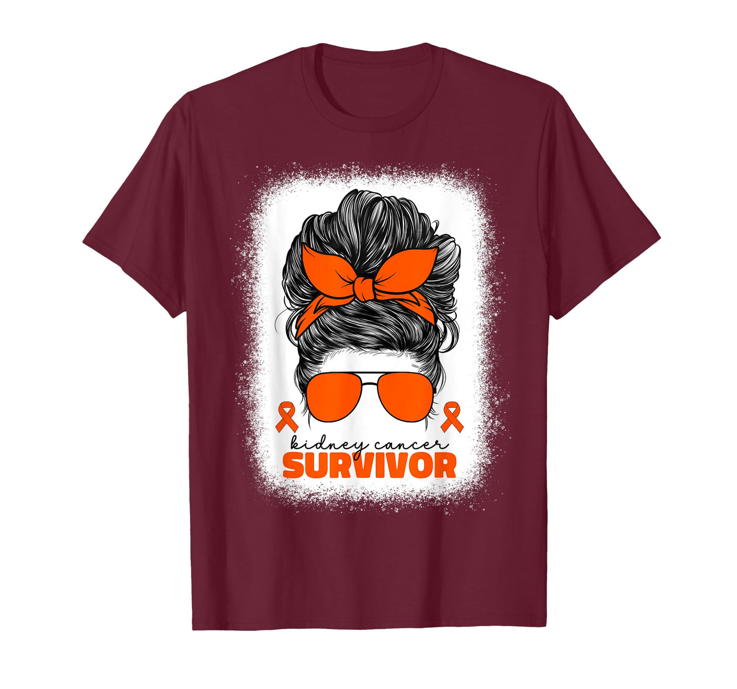 Kidney Cancer Survivor For Women Orange Ribbon Kidney Cancer T-Shirt